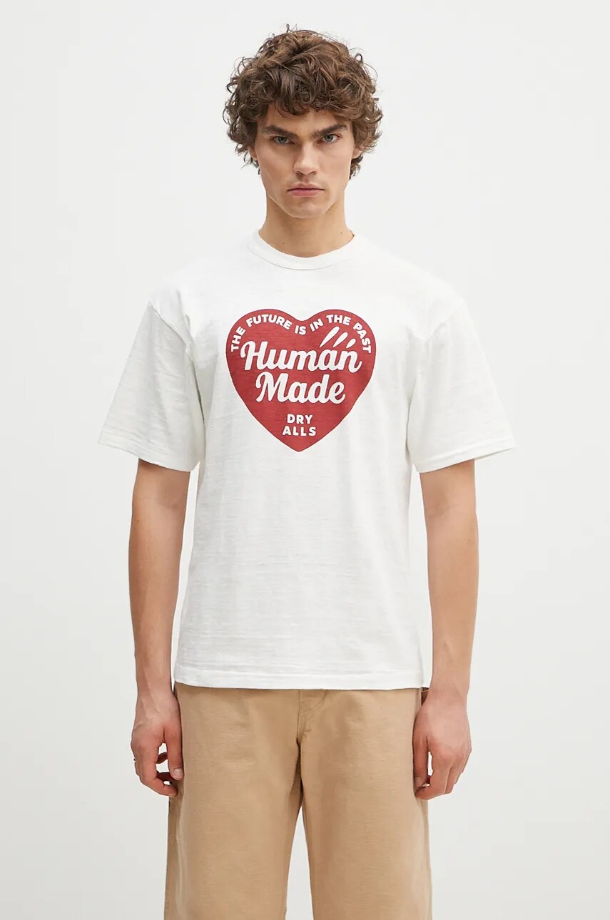 【人気No.1】 white men's Graphic t-shirt cotton Made Human color a with トップス