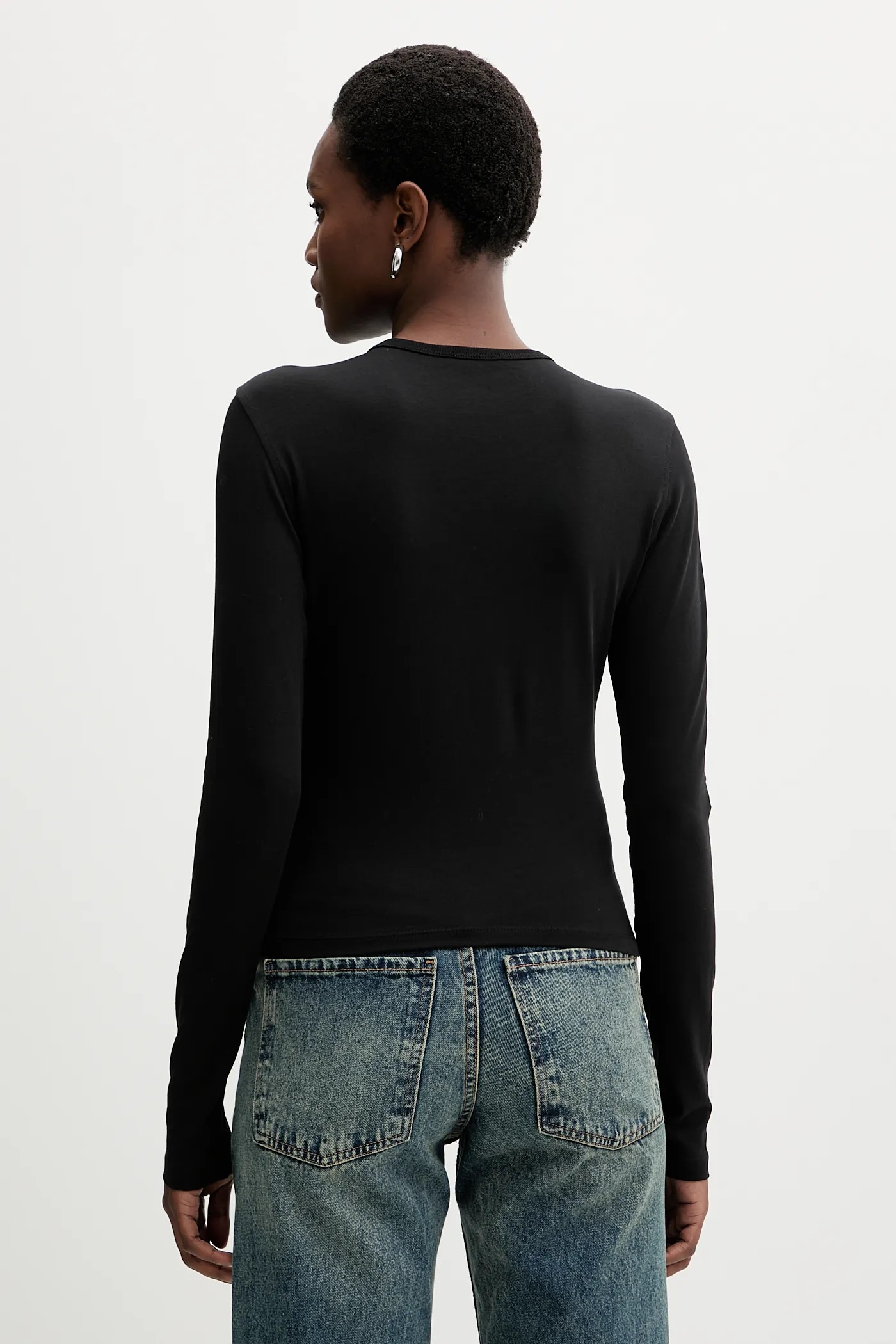 Noisy May Mathilde – T-Shirt Donna Larga In Nero, Girocollo, Maniche Corte, Vestibilità Comoda