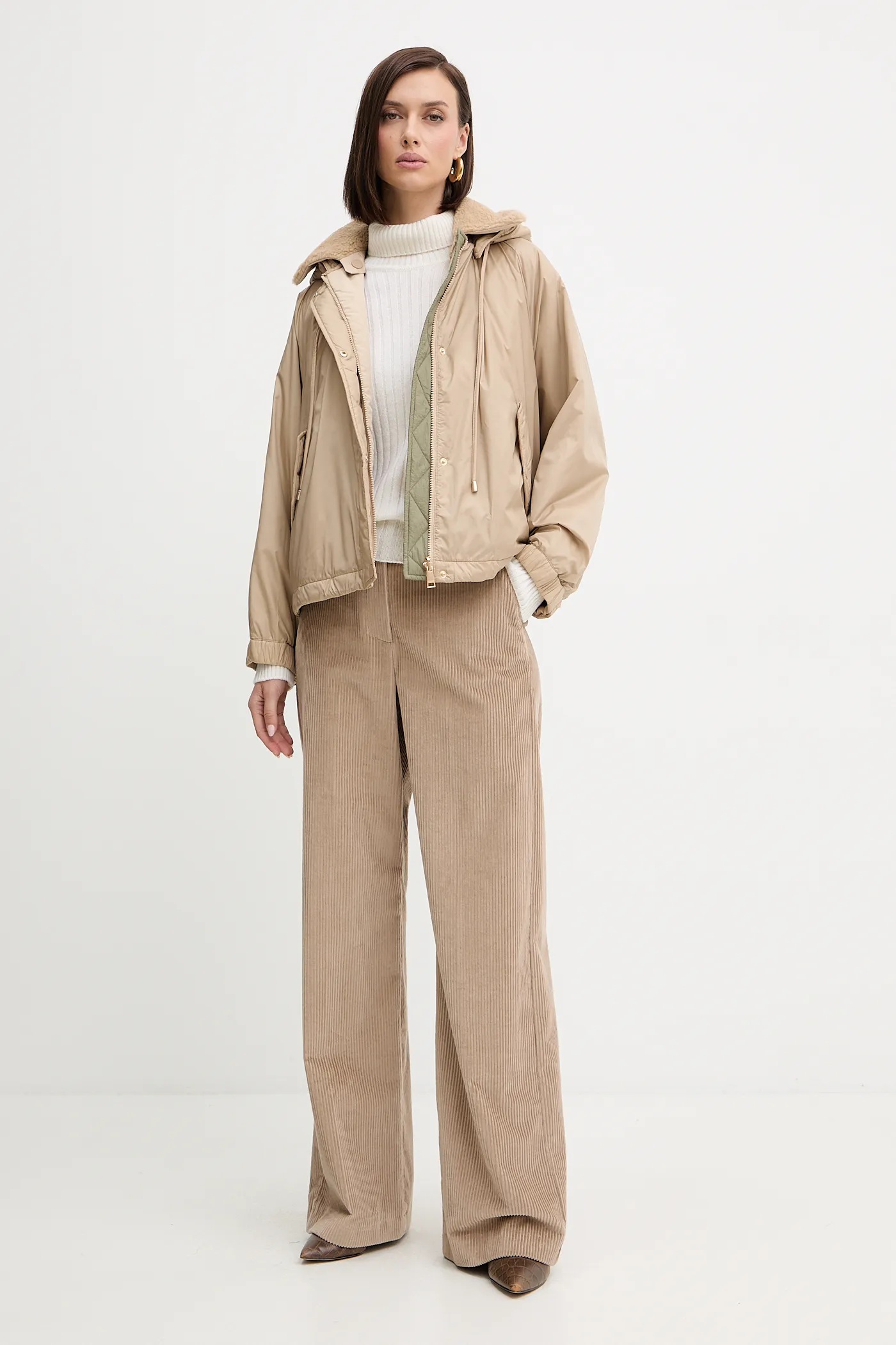 Weekend Max Mara kurtka dwustronna ARLES kolor beżowy