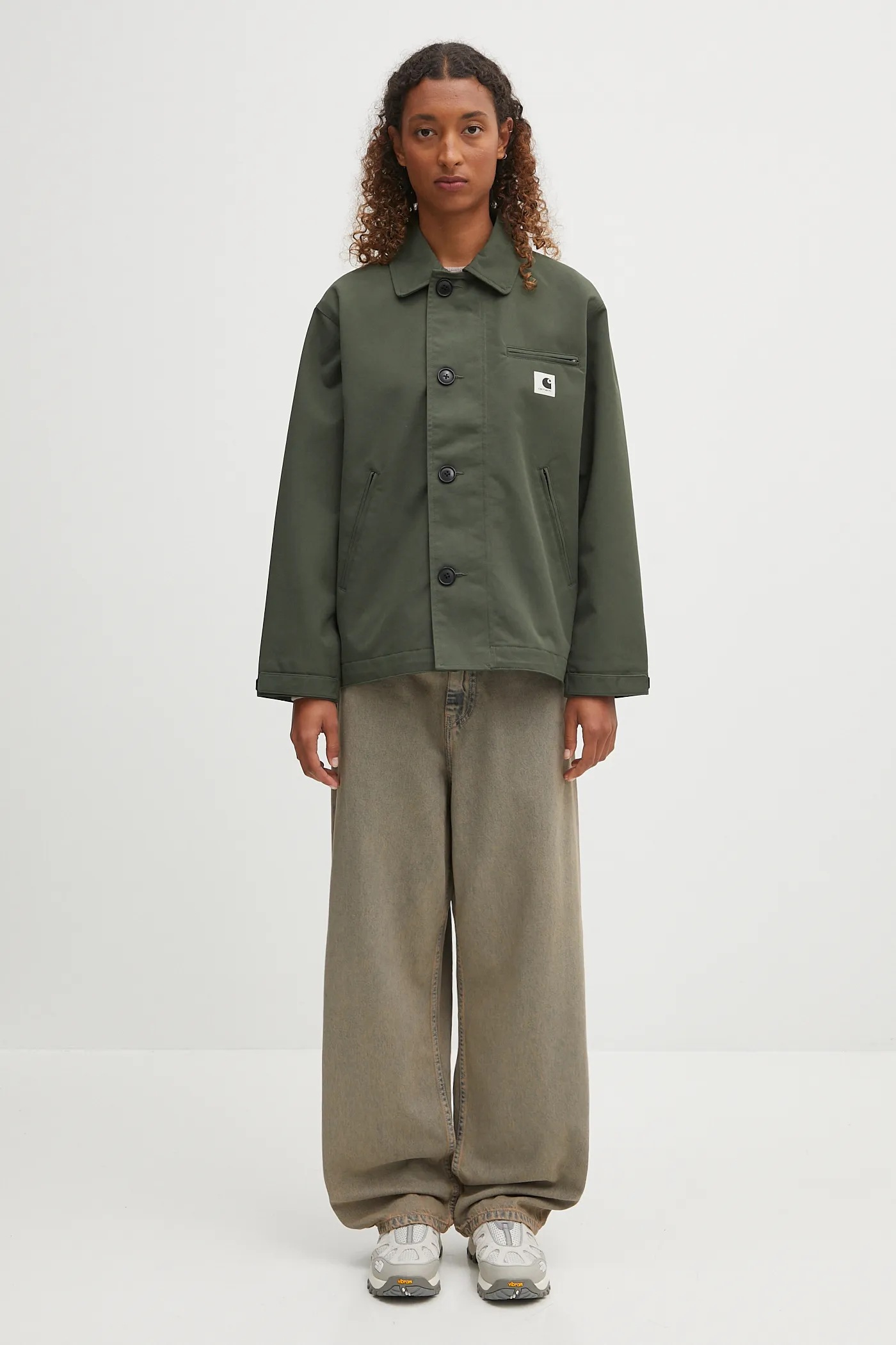 Carhartt WIP jacket W' Barnett green color I035148.2ZXXX at