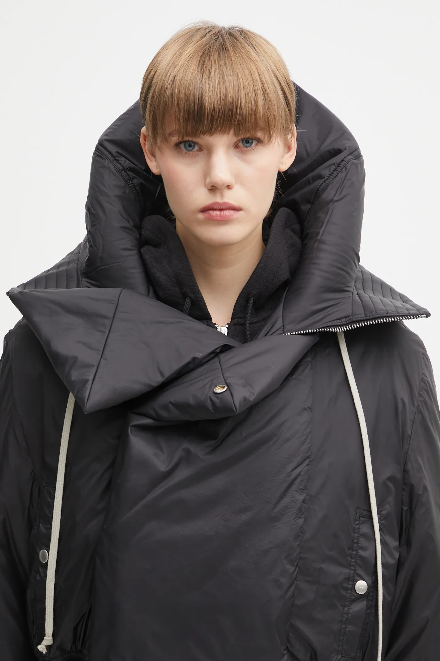 Rick Owens DRKSHDW jacket Cropped Alice Parka black color