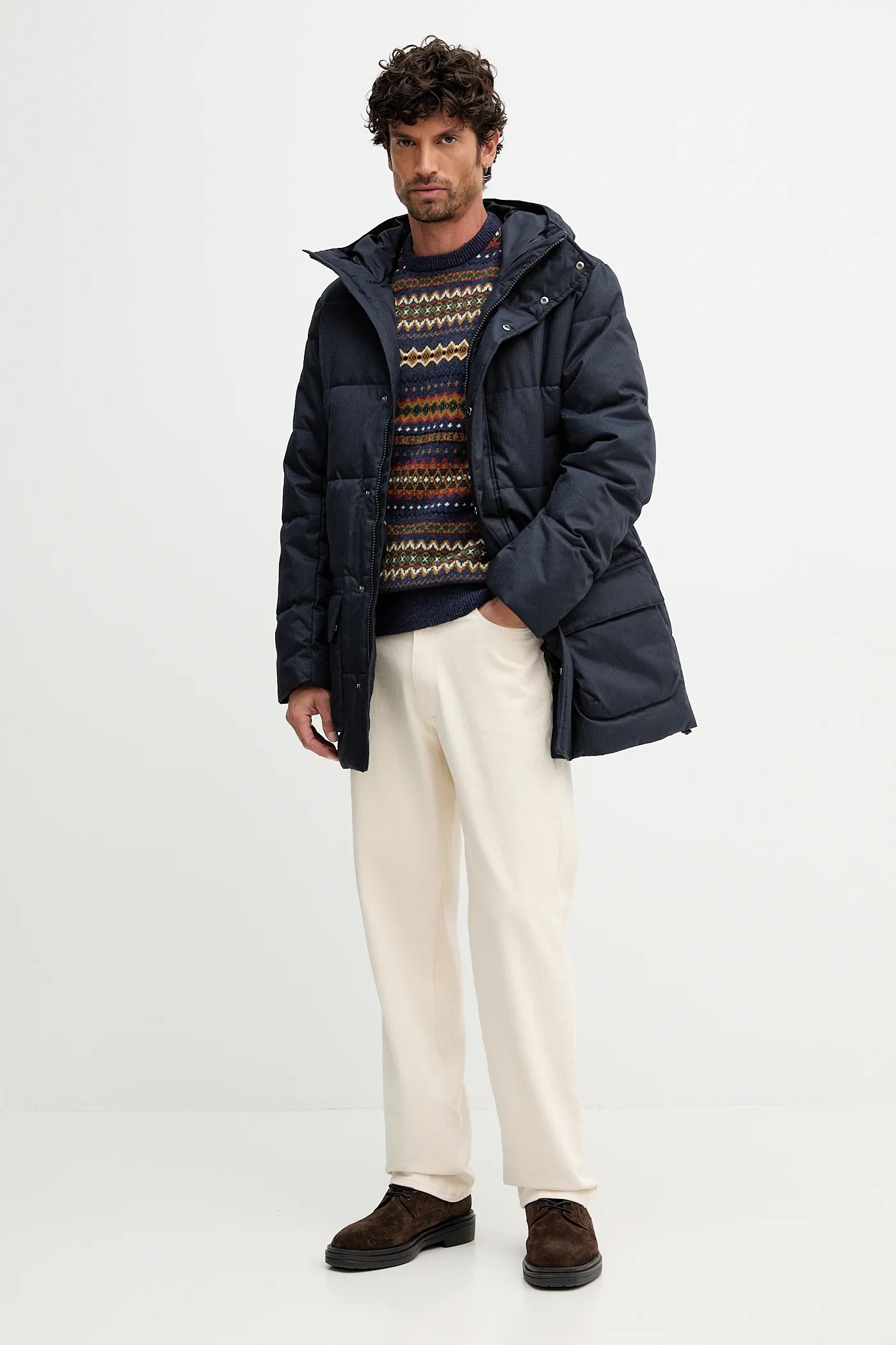 Barbour kurtka BEAUFORT kolor granatowy zimowa MQU1861 | Answear.com