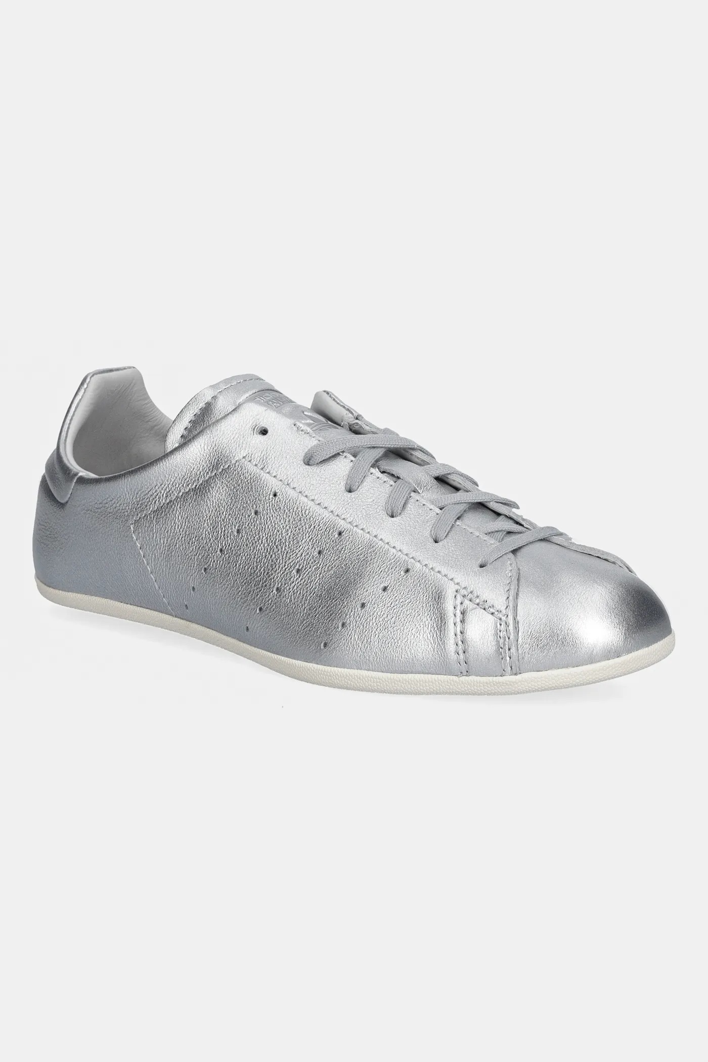 adidas Originals leather sneakers Stan Smith Lo Pro W silver