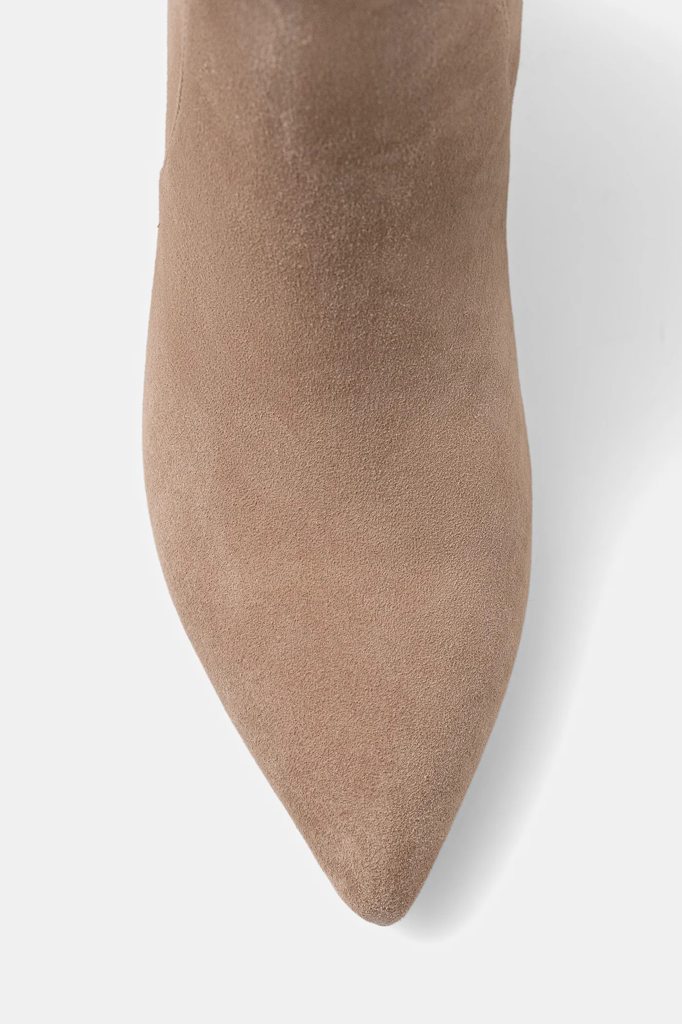 Twinset kozaki zamszowe damskie kolor beżowy na słupku