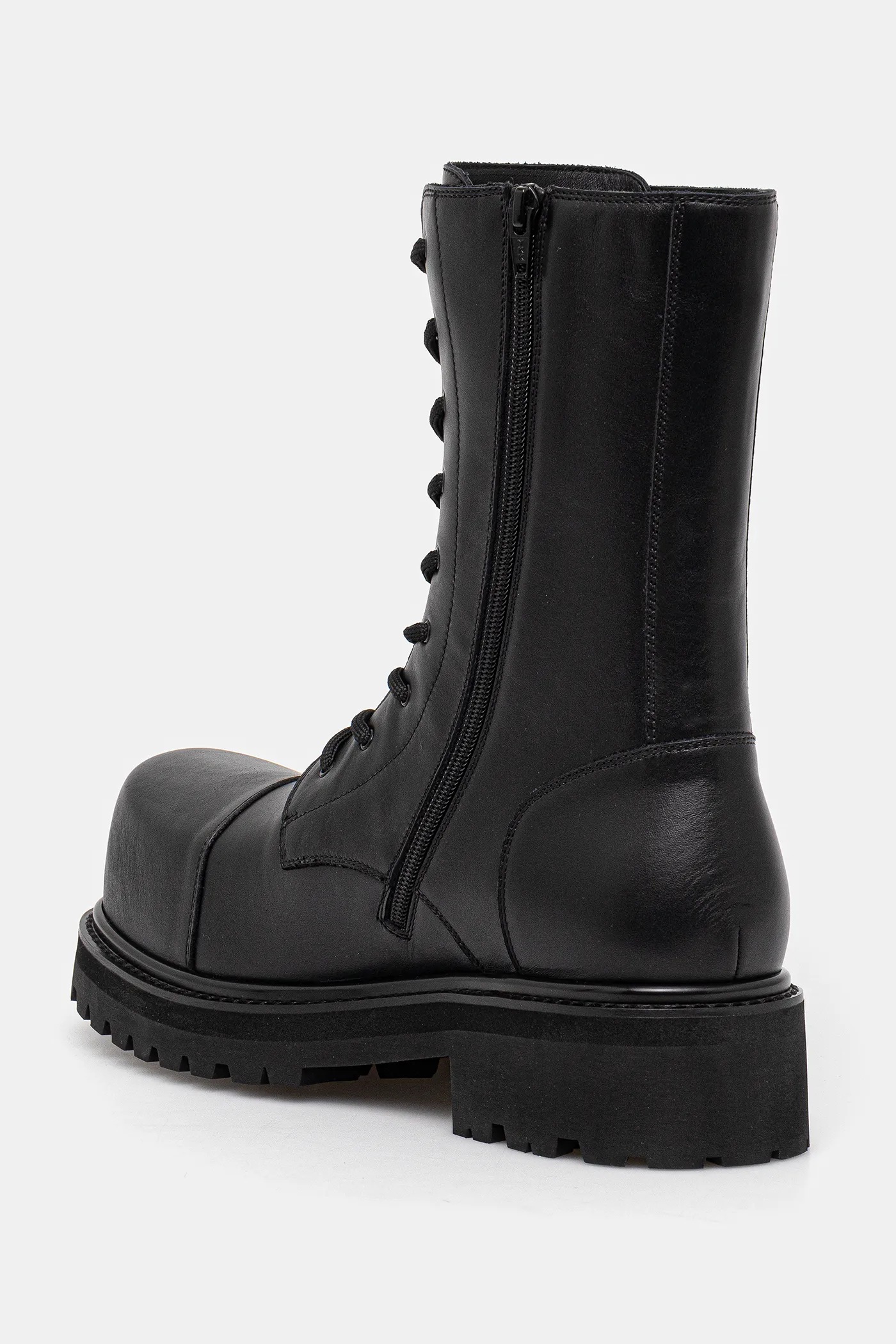 VETEMENTS Stomp Compact Boots オデコブーツ 43 VETEMENTS leather biker boots Stomp Combat Boot black color