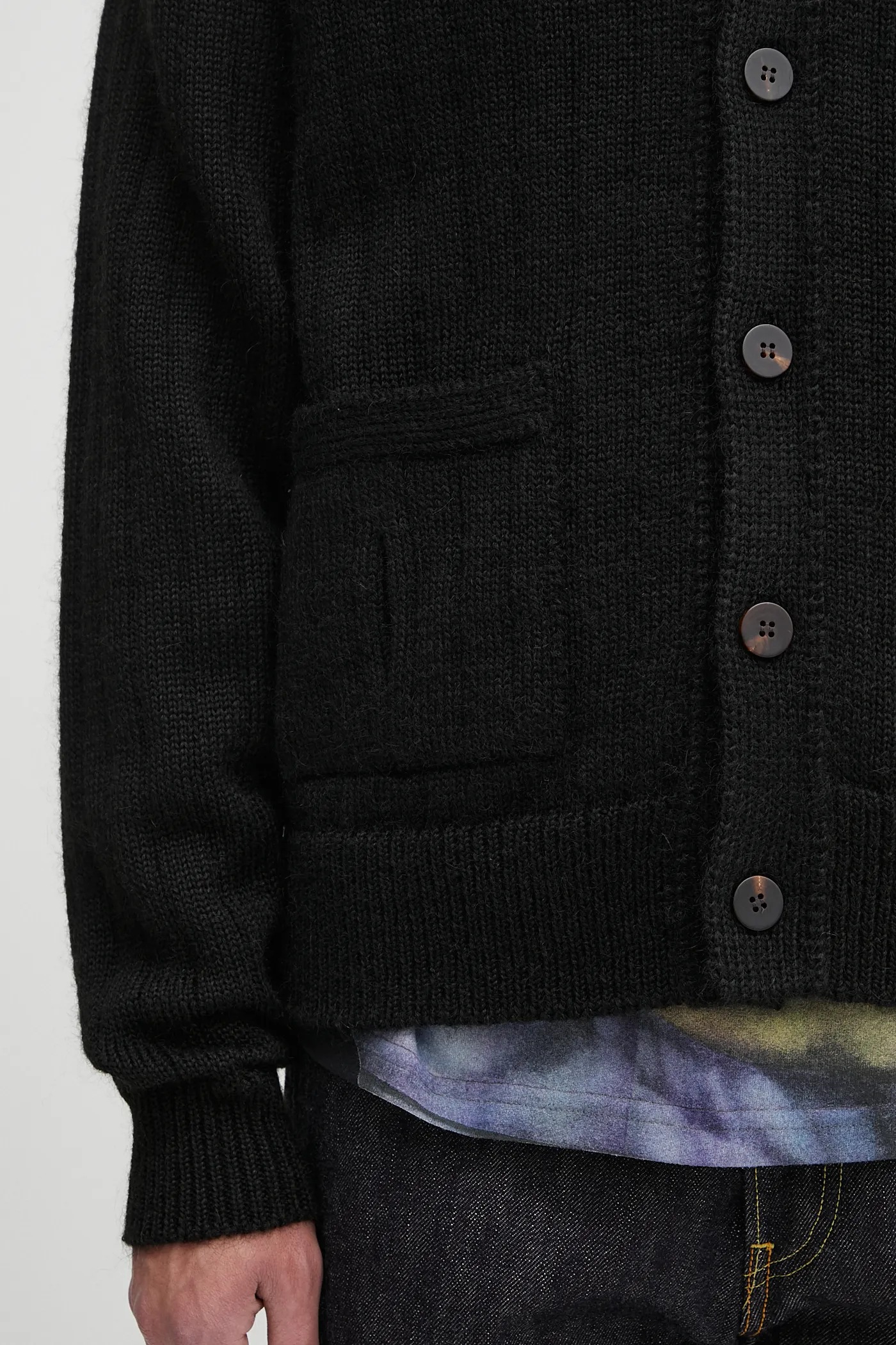 Visvim Black Cardigan Visvim Wool Blend Cardigan Knit Cardigan