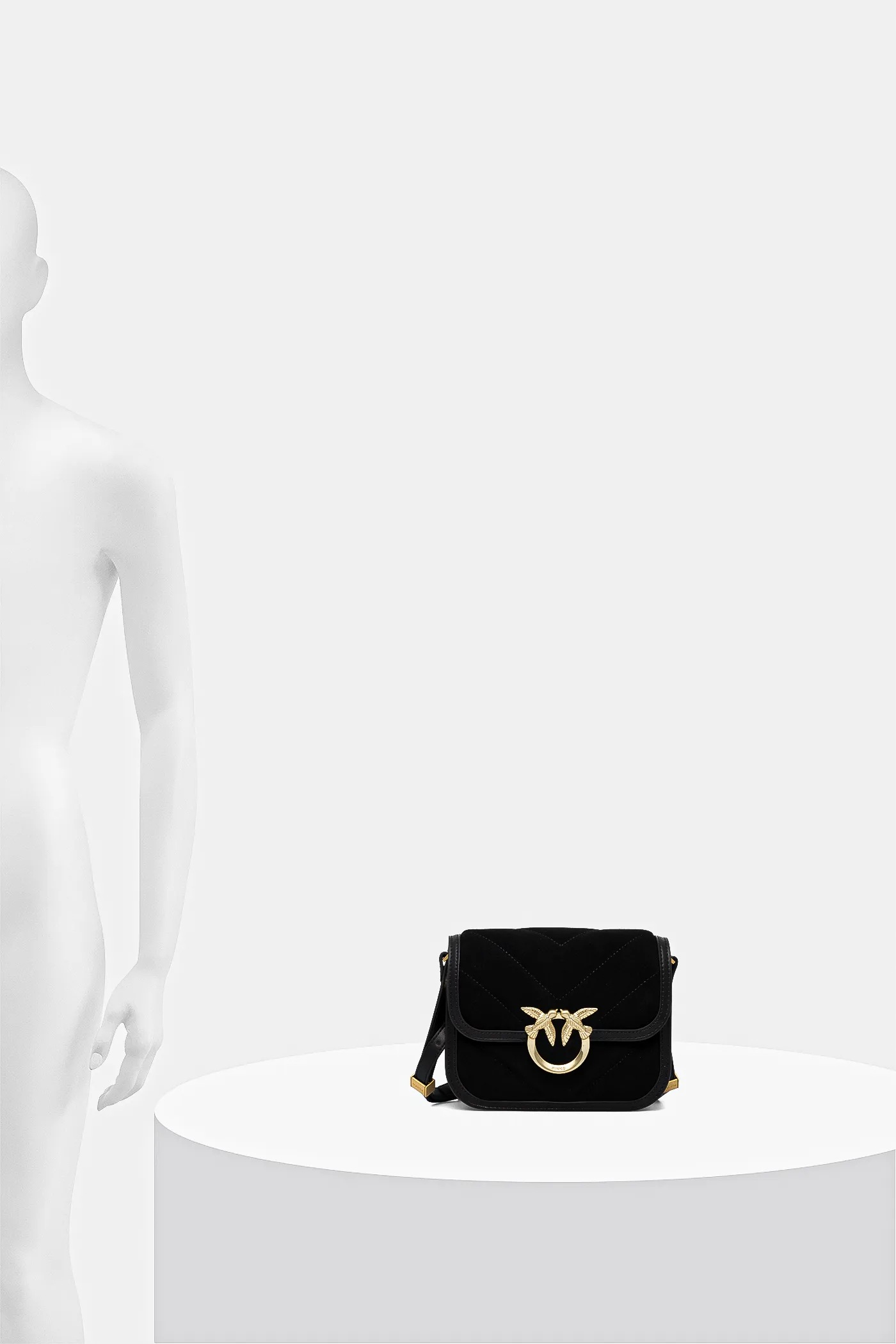 Pinko torebka zamszowa kolor czarny 104297 A2JH | Answear.com