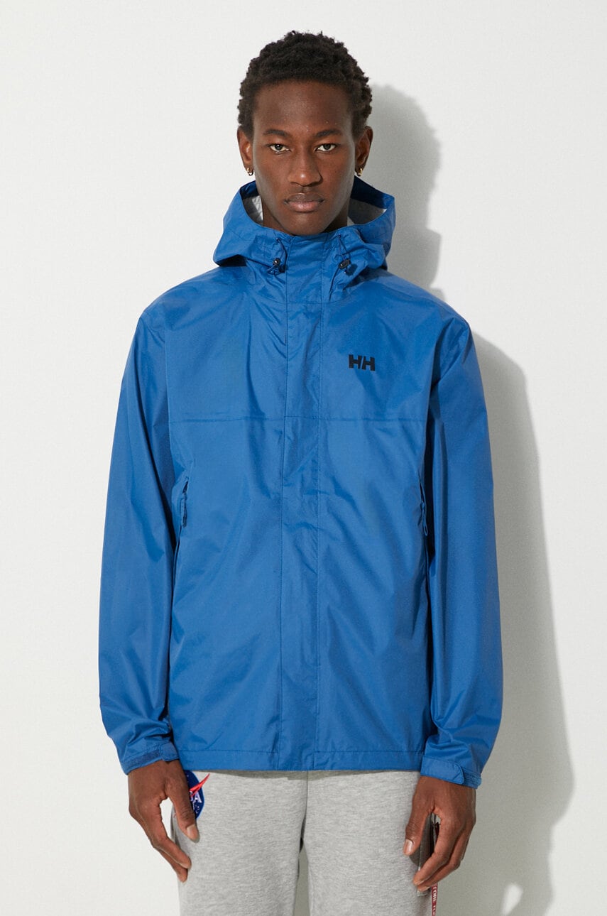 Helly Hansen rain jacket loke men s navy blue color at PRM US