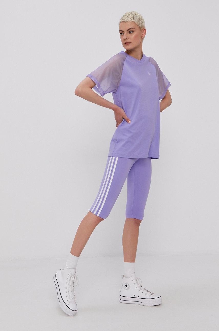 Tričko adidas Originals GN8075 dámske, fialová farba | ANSWEAR.sk