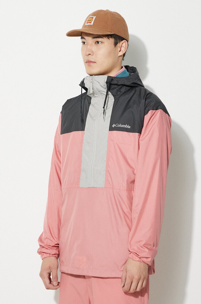 Pink columbia windbreaker online