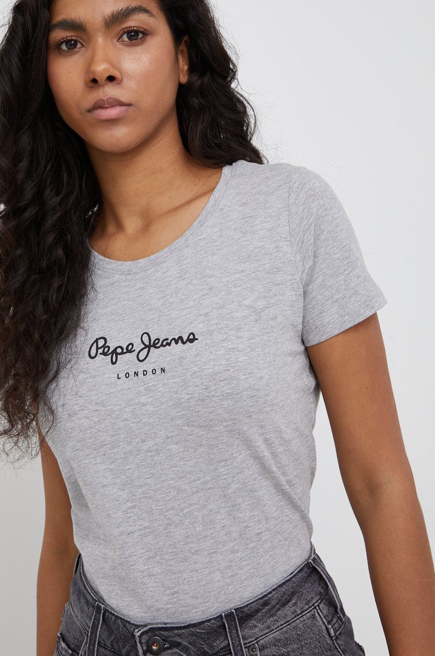 Pepe Jeans t-shirt NEW VIRGINIA SS N damski kolor szary