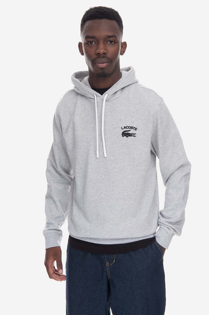 Gray lacoste hoodie Clearance