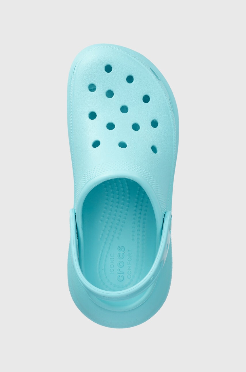Crocs sliders Classic Crush clog women s turquoise color 207521