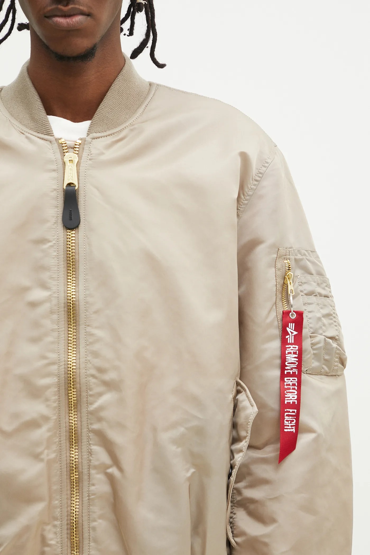 ジャケット・アウター PVOT PREMIUM MA-1 JACKET (DYED BEIGE) Pvot Premium MA-1 Jacket (Dyed Beige)