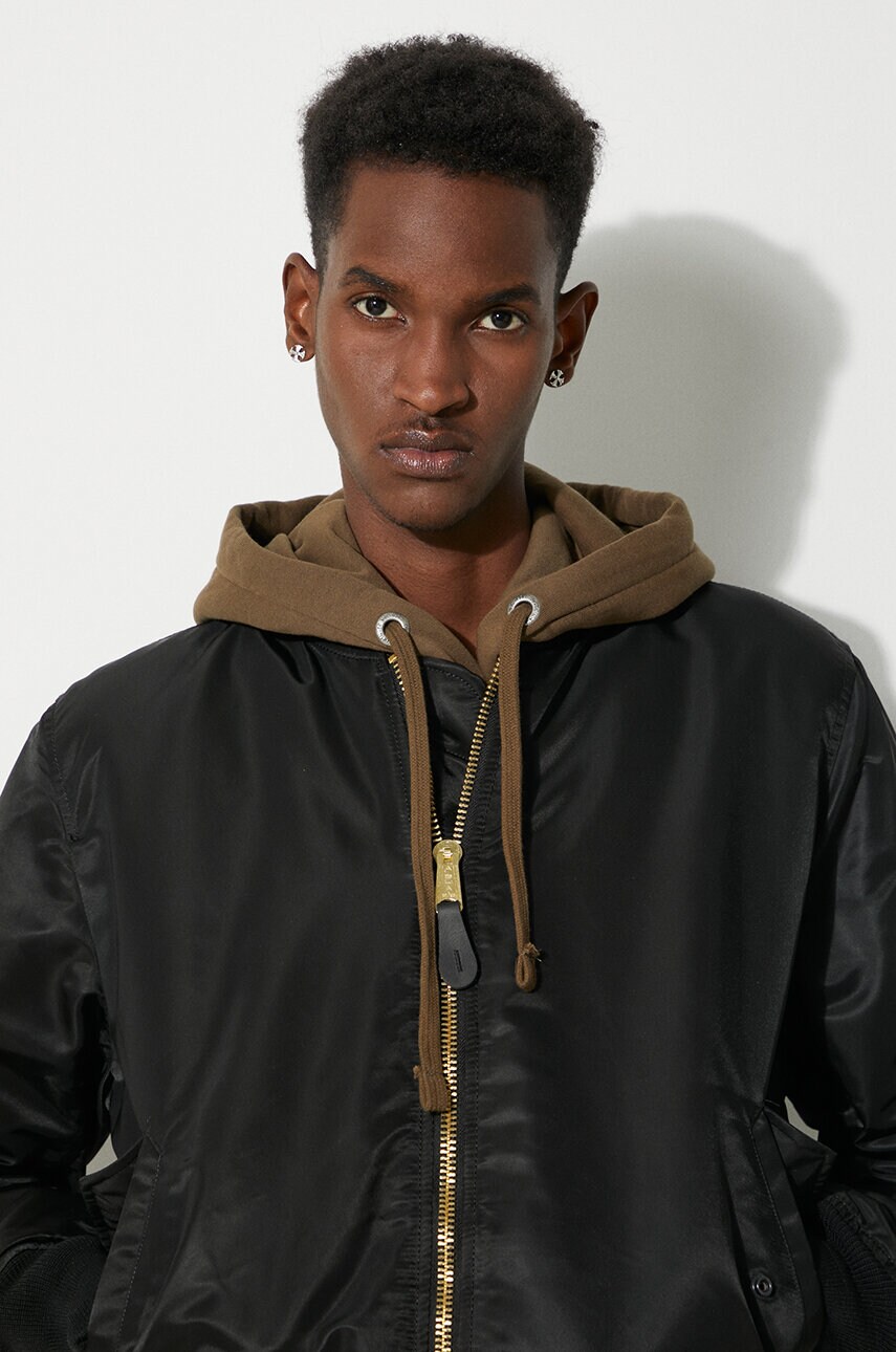 Alpha Industries bomber jacket MA-1 men's black color Alpha Industries bomber jacket MA-1 men's black color