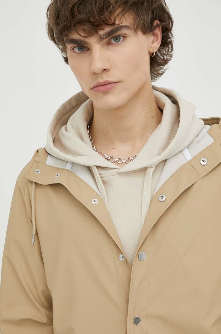 Rains rain jacket 12020 Long Jacket beige color buy on PRM