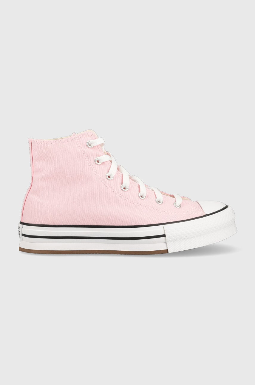 Pastel pink high top converse online