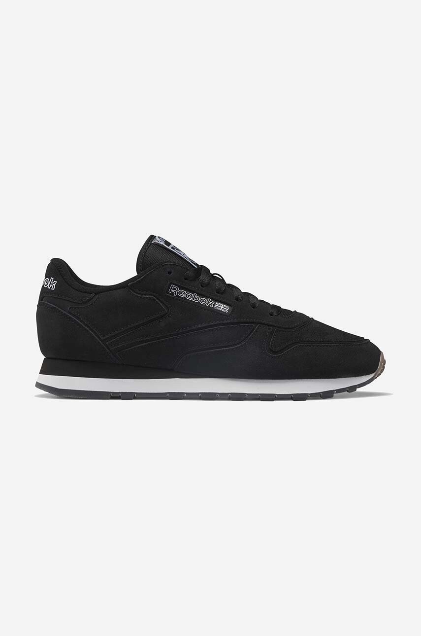 All black reebok classics suede sale