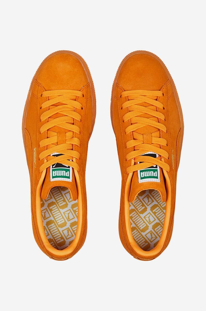 orange puma suede shoes