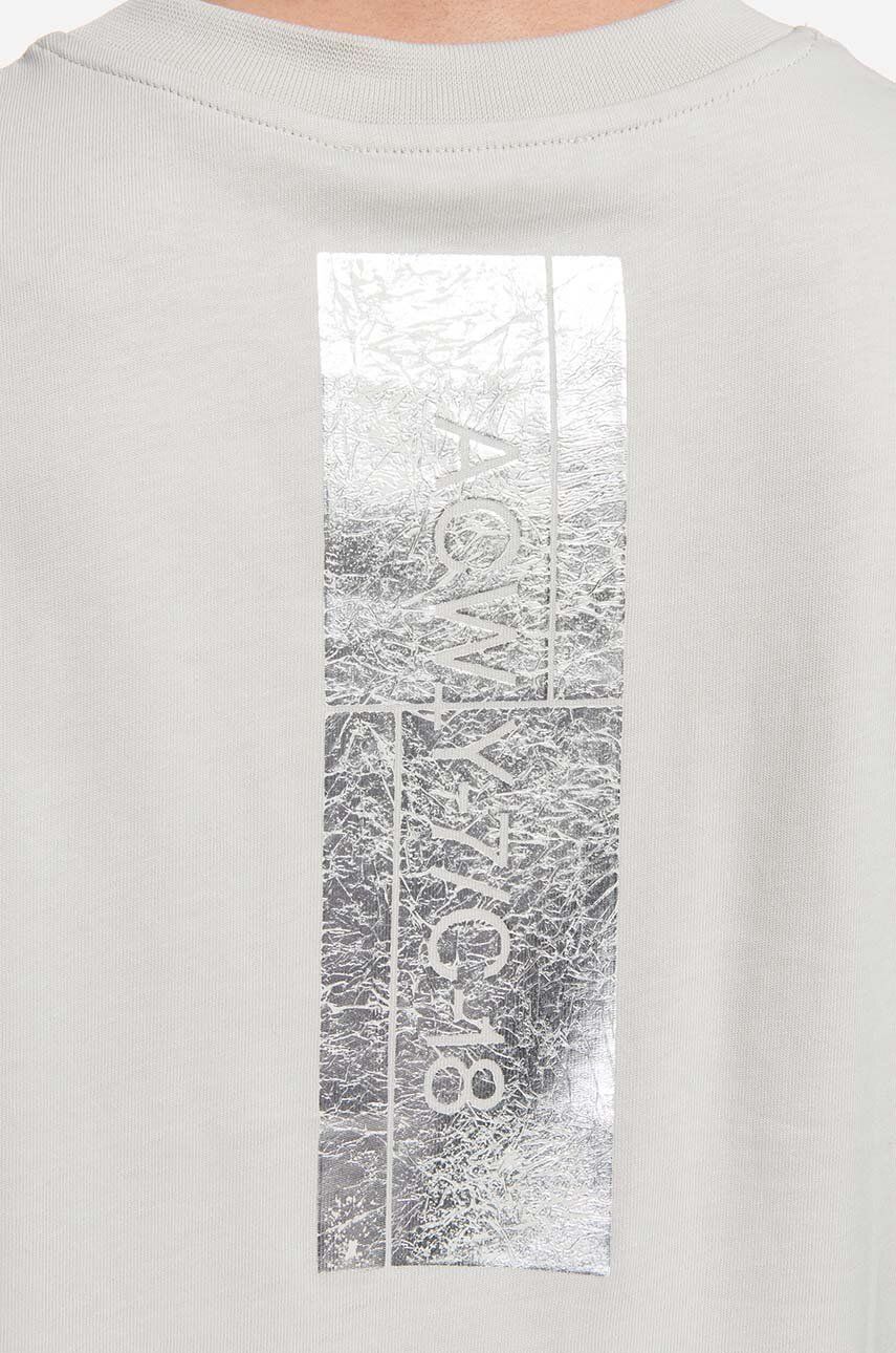 A-COLD-WALL* cotton T-shirt Foil Grid SS T-shirt gray color | buy