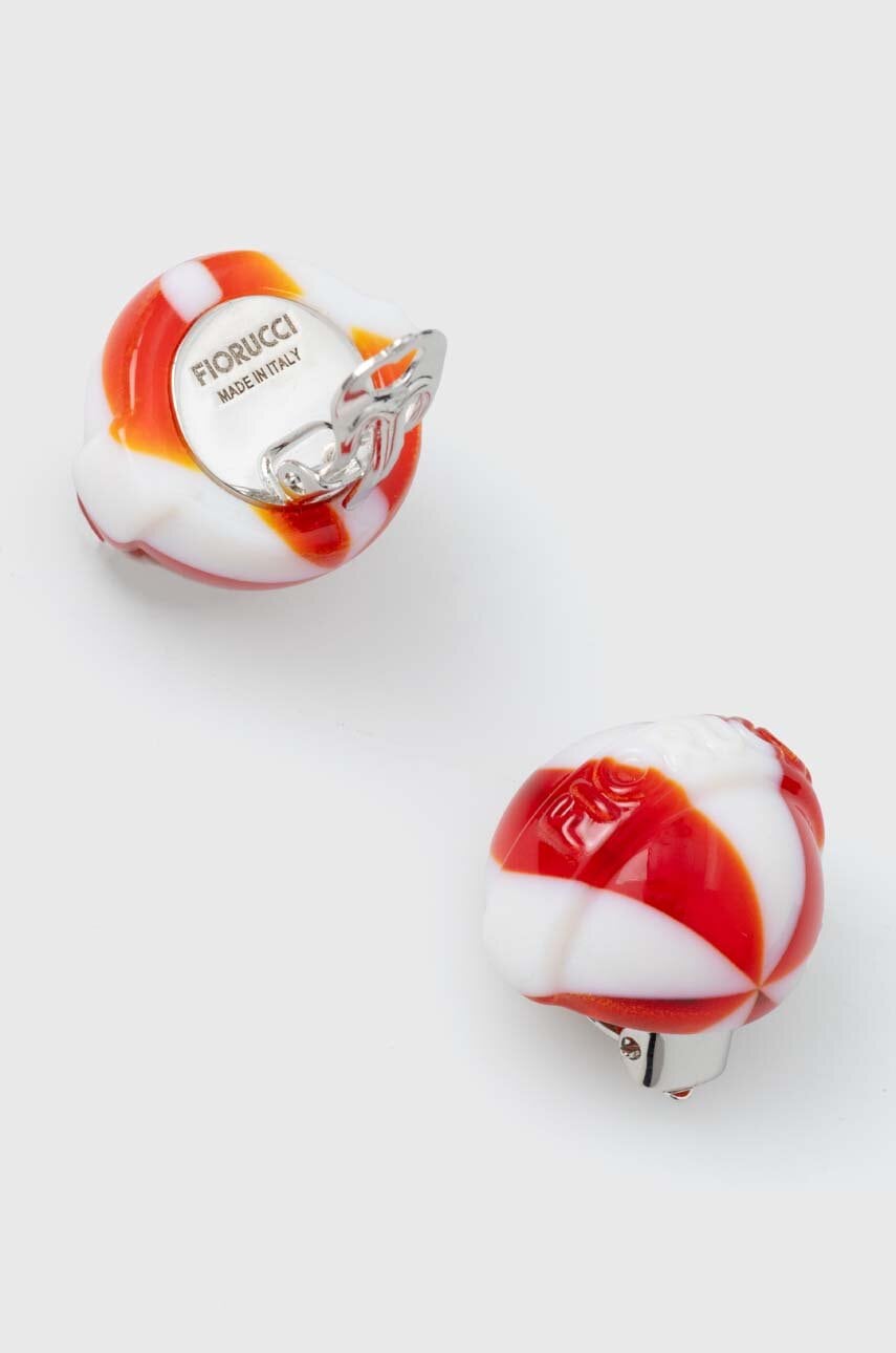 Fiorucci clip on earrings Red And White Mini Lollipop