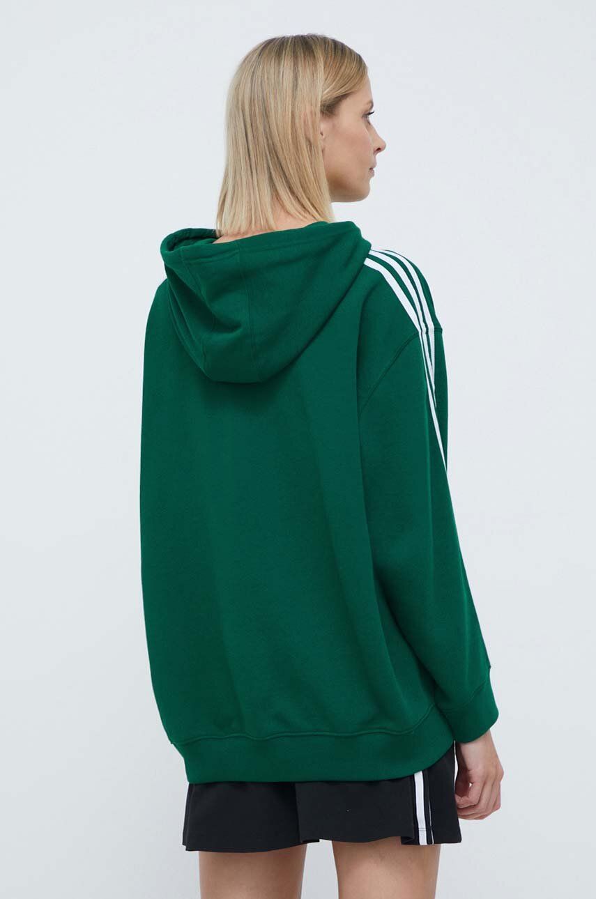 adidas Originals sweatshirt 3-Stripes Hoodie OS women's green color IN8400  | buy on PRM