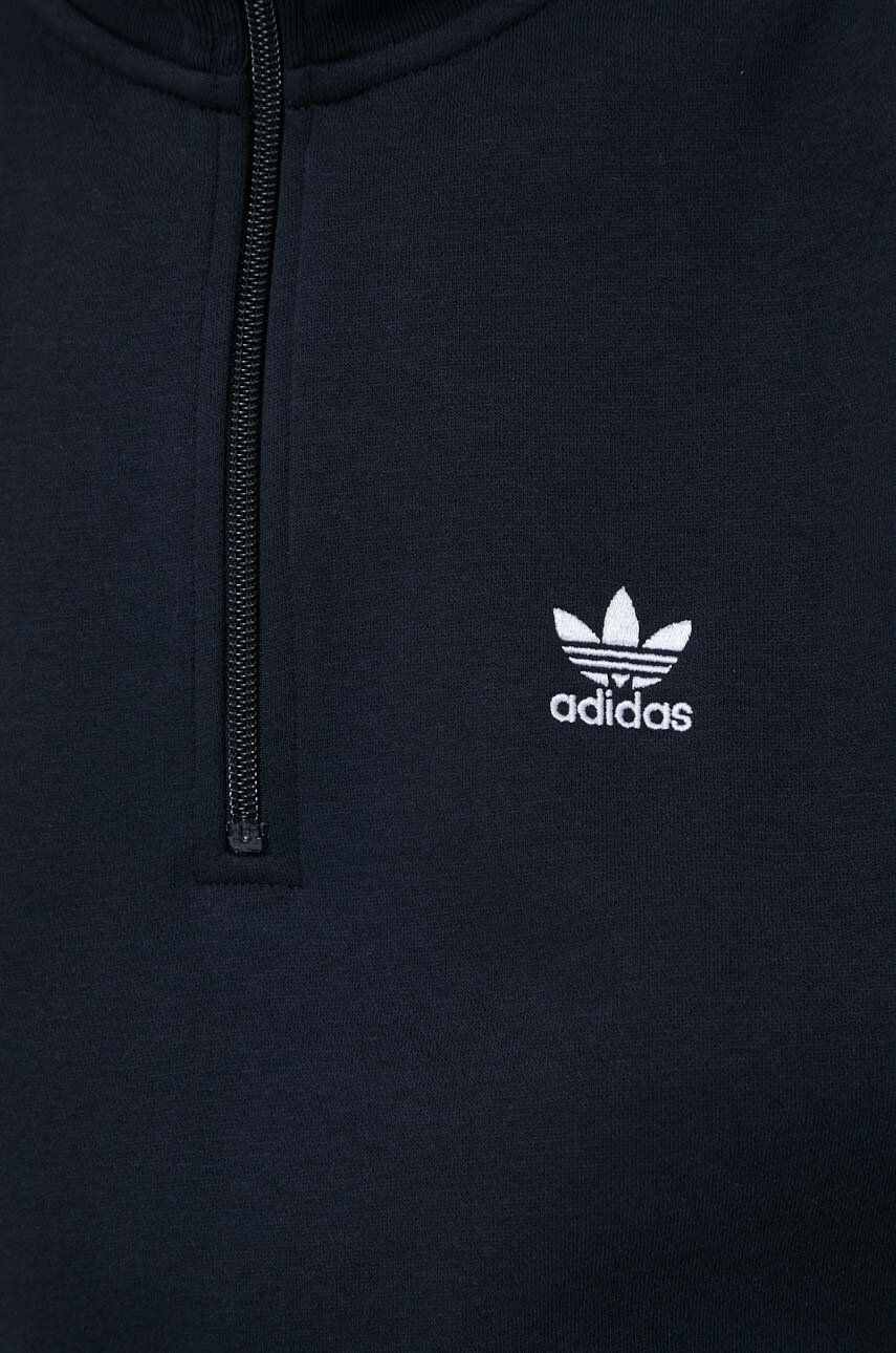 adidas Originals sweatshirt Essentials Halfzip Sweatshirt women's black  color IU2711 | buy on PRM