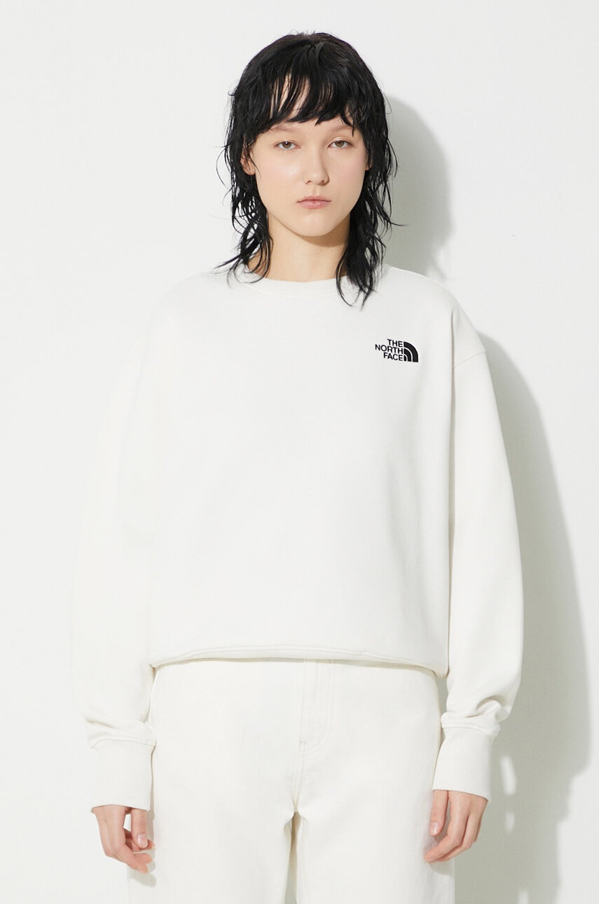 ☆THE NORTH FACE☆ White Label Essential Sweatshirt BEIGE BR The North Face sweatshirt W Essential Crew PRM EU