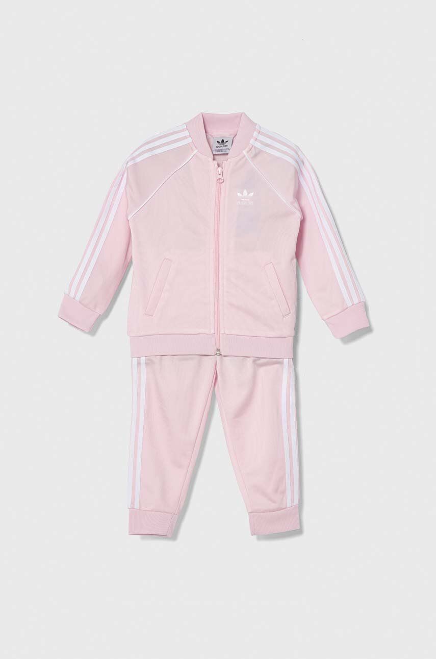 Adidas baby pink tracksuit best sale