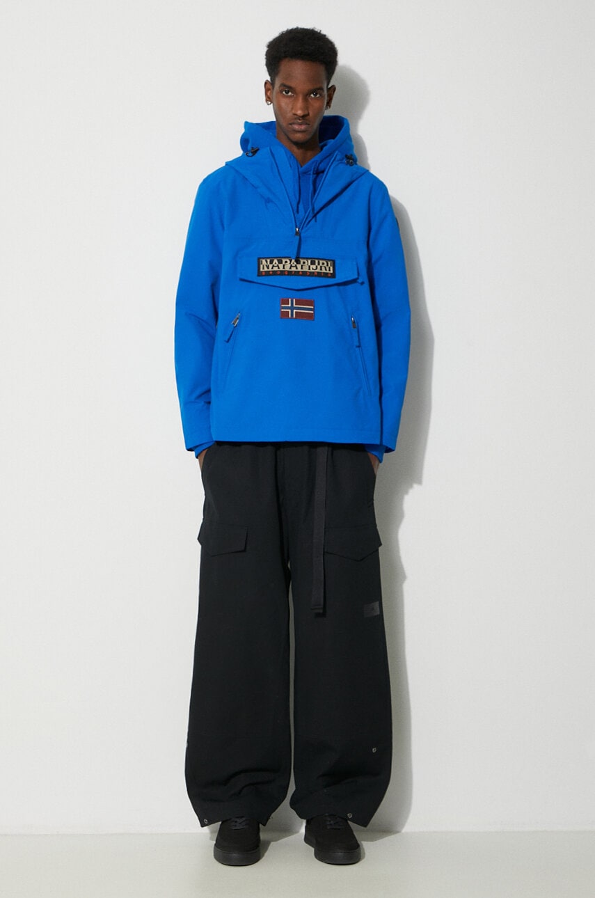 Napapijri jacket Rainforest S Pkt 3 men's blue color Napapijri jacket Rainforest S Pkt 3 men's blue color