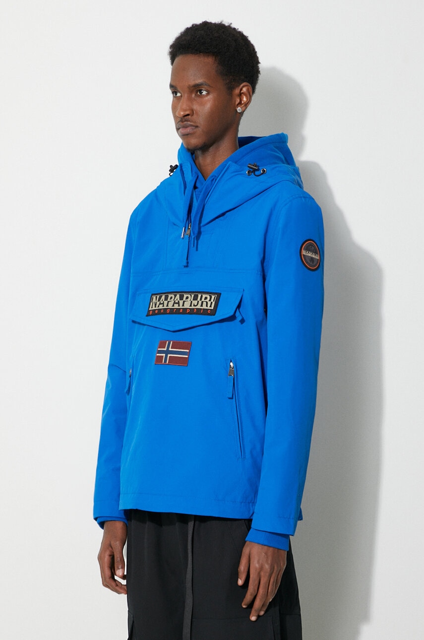 豪華 Napapijri color blue men's 3 Pkt S Rainforest jacket ジャケット・アウター