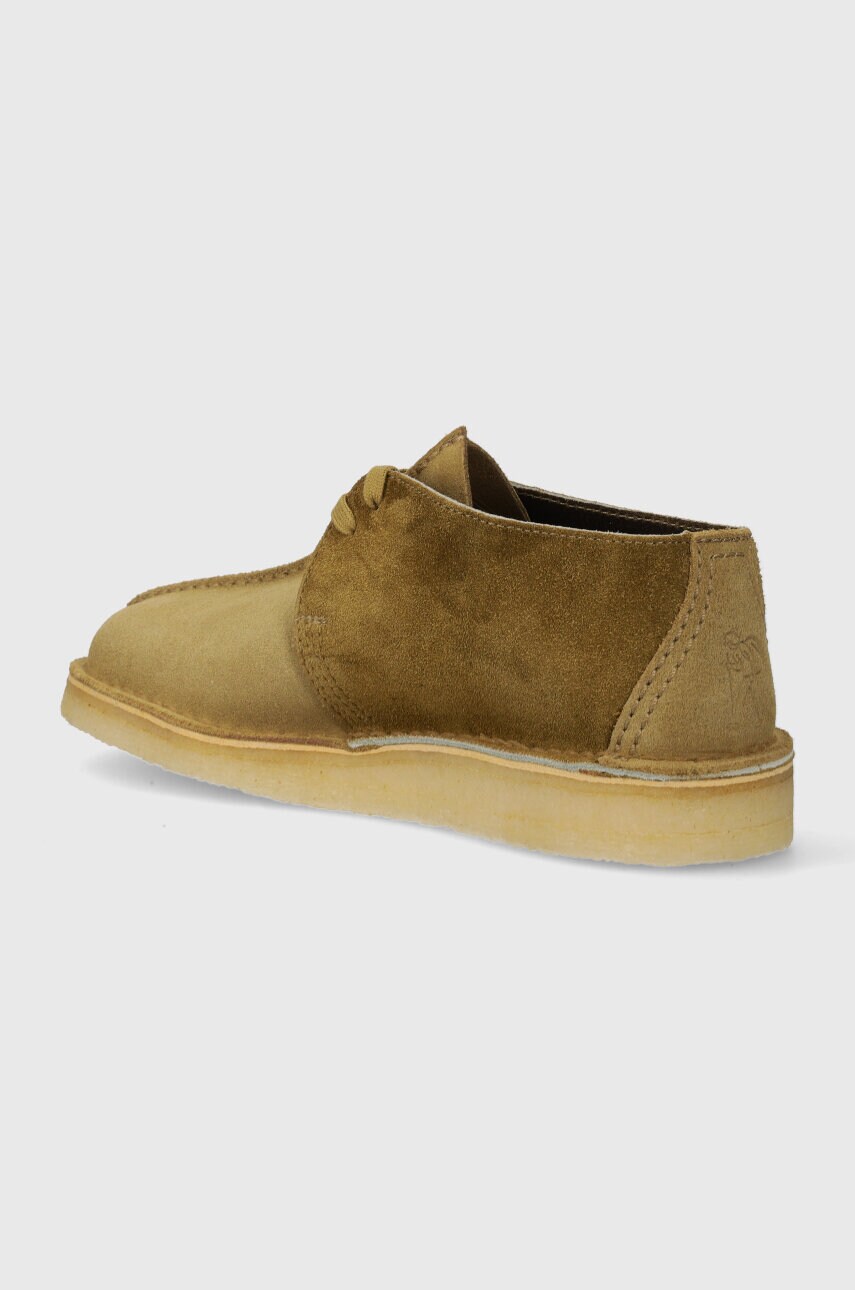 Clarks Originals suede shoes Desert Trek men s green color 26176531 at PRM US