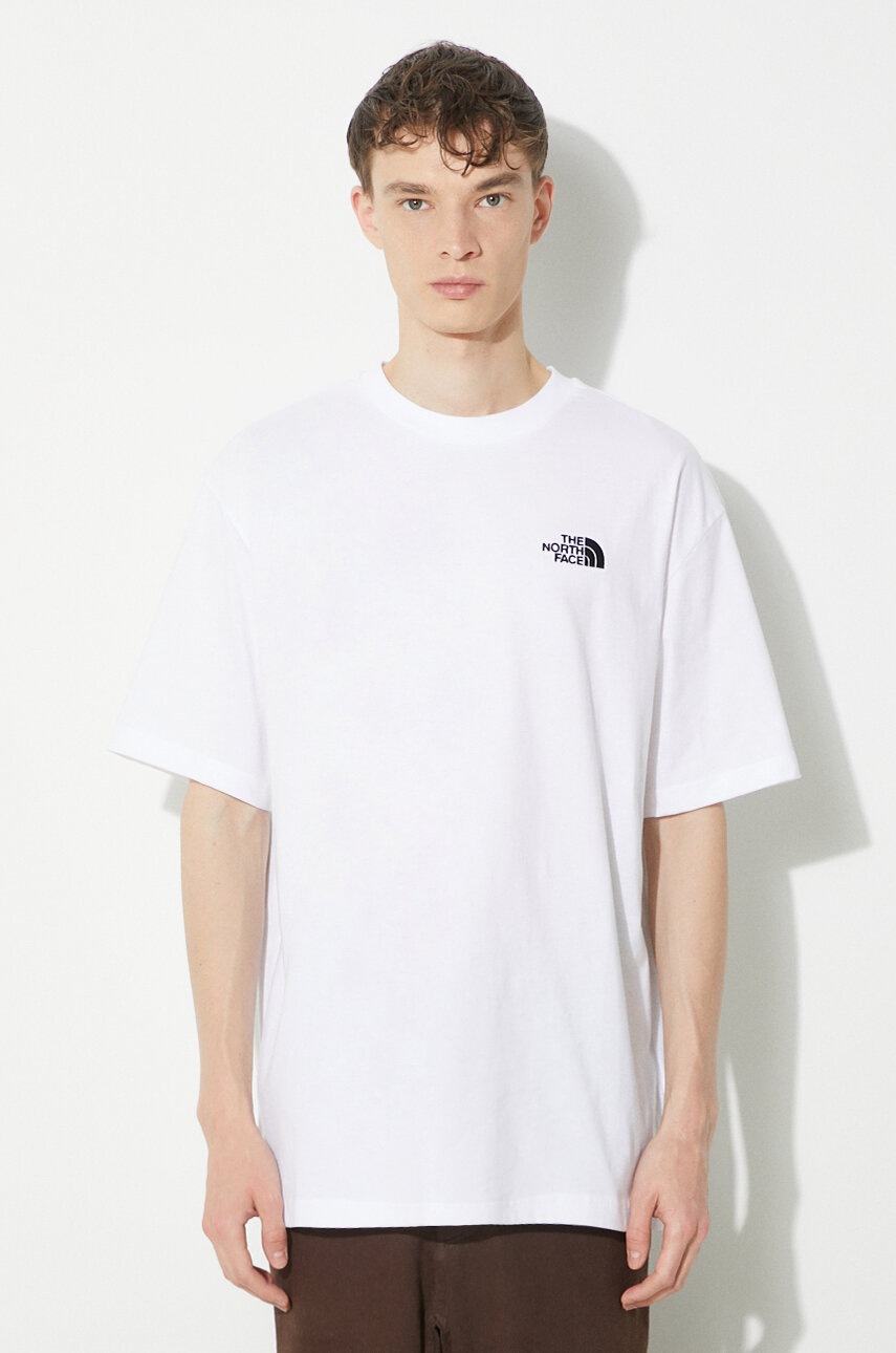 Tシャツ・カットソー THE NORTH FACE Men T-shirt White NF0A87NT FN41 The North Face cotton t-shirt M S/S Essential Oversize Tee