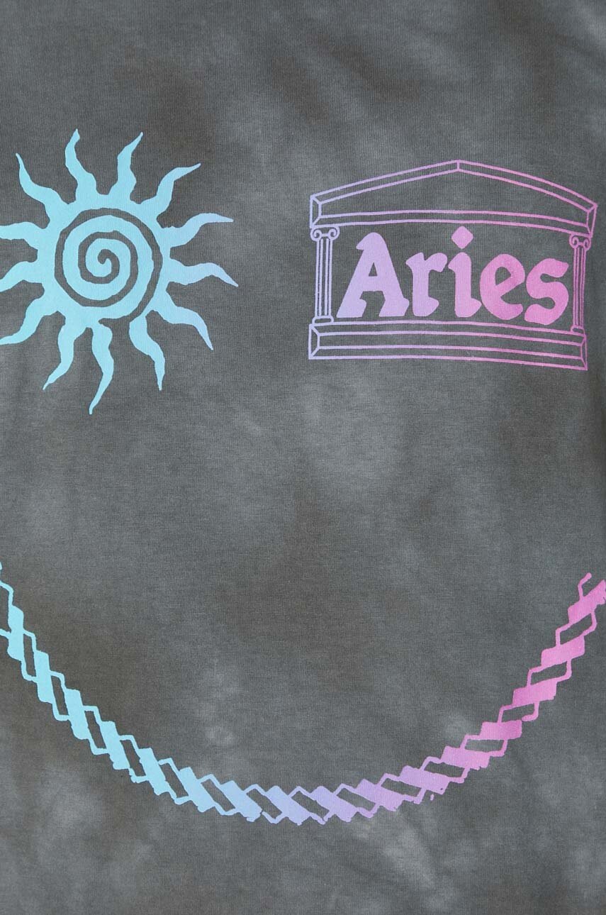 ★ARIES★ U GRUNGE HAPPY DUDE SS TEE BABY GREY ARIU241MRTS04 Aries Grunge Happy Dude SS Tee - Baby Grey