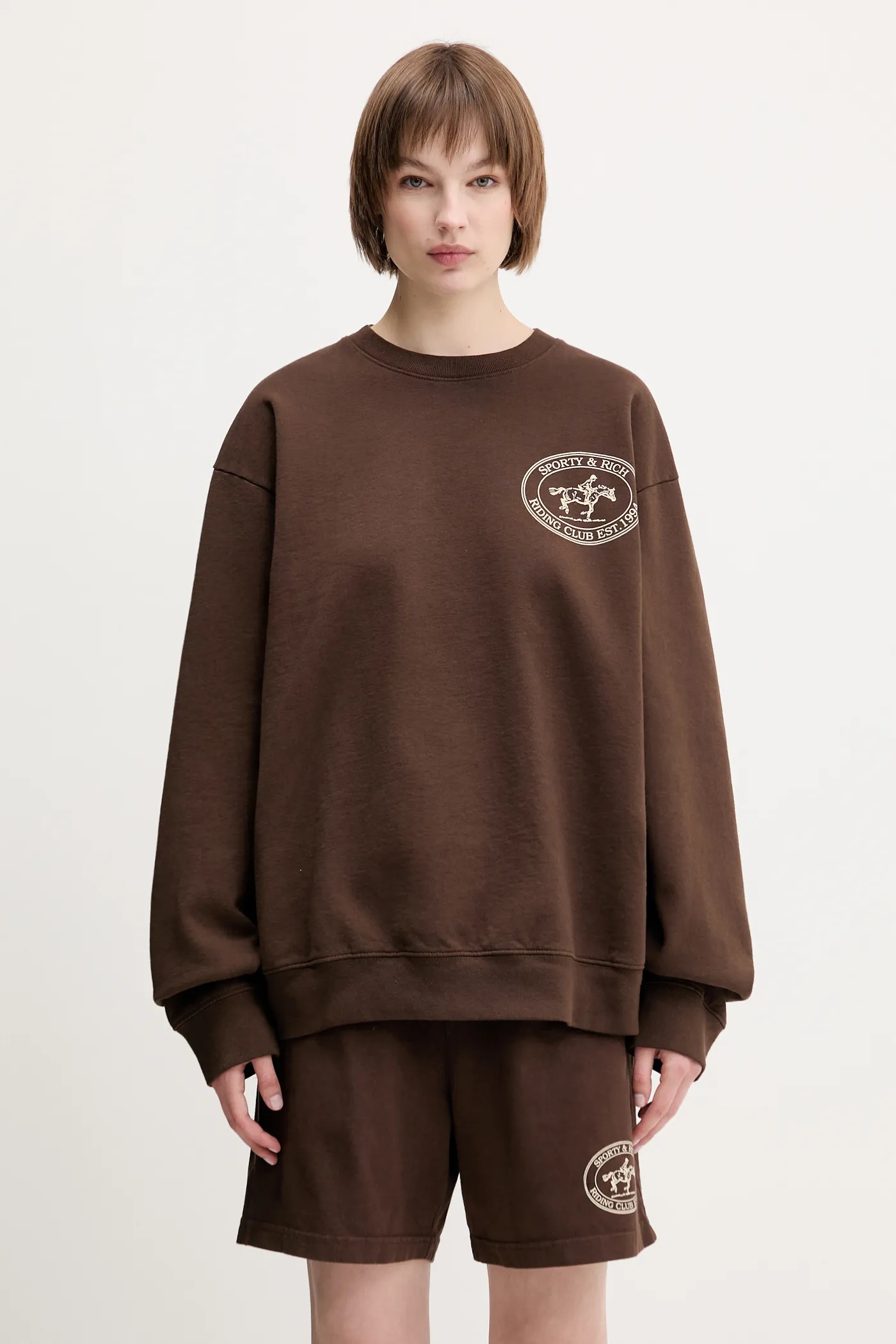 Sporty & Rich cotton sweatshirt Riding Club PRM EU