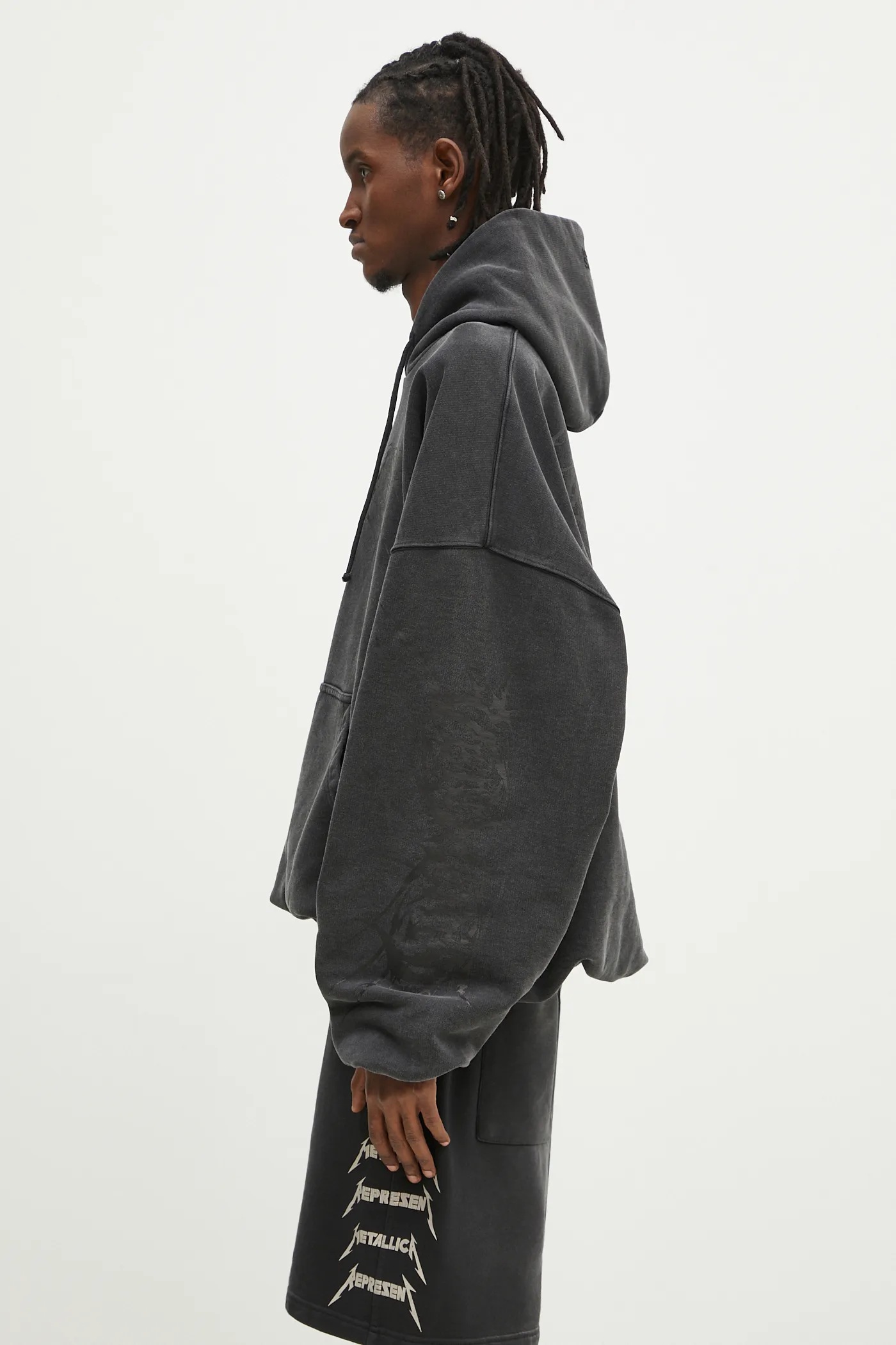 VETEMENTS sweatshirt Death Metal Cropped Boxy gray color