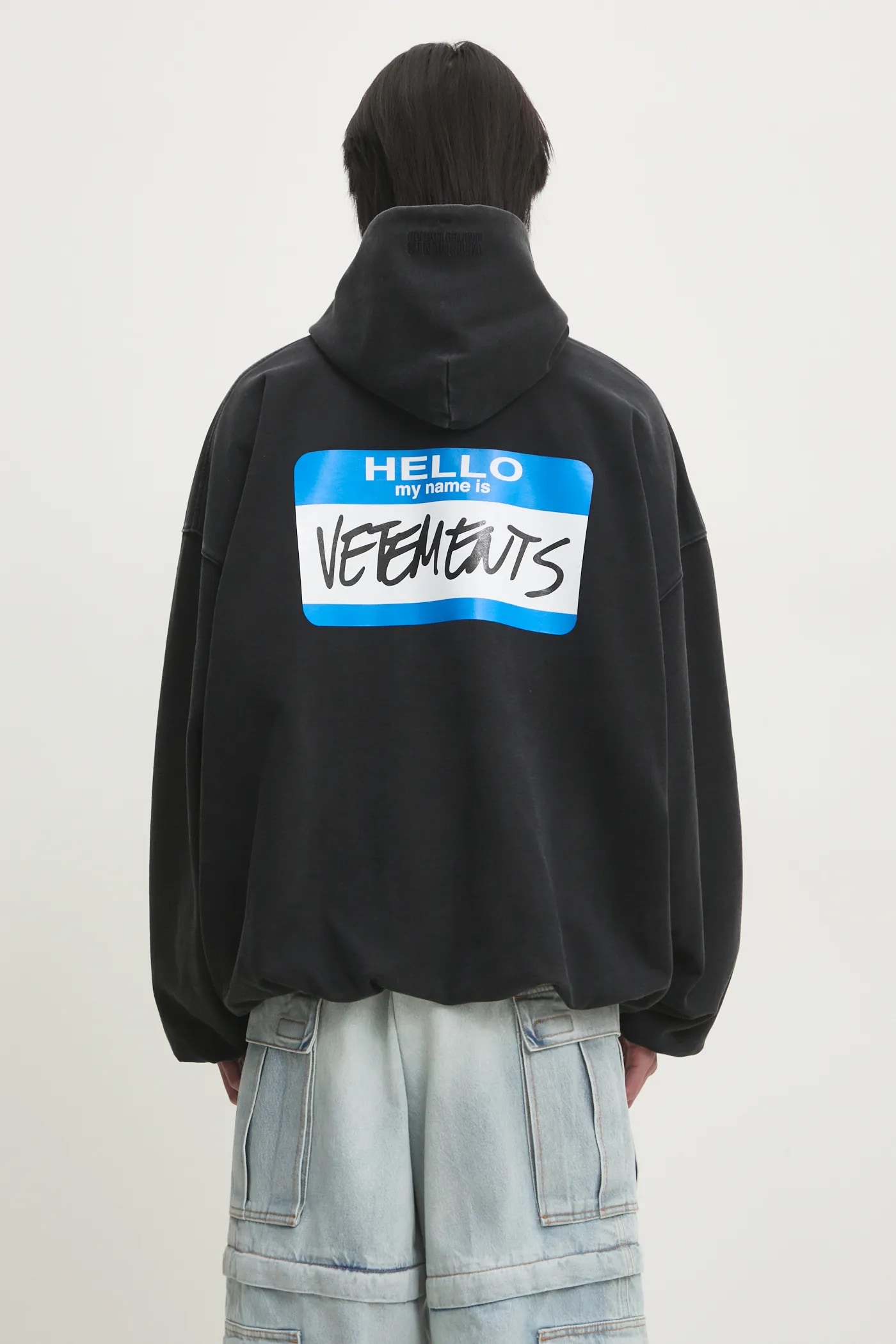 VETEMENTS cotton sweatshirt My Name Sticker Cropped Boxy PRM EU VETEMENTS cotton sweatshirt My Name Sticker Cropped Boxy PRM EU