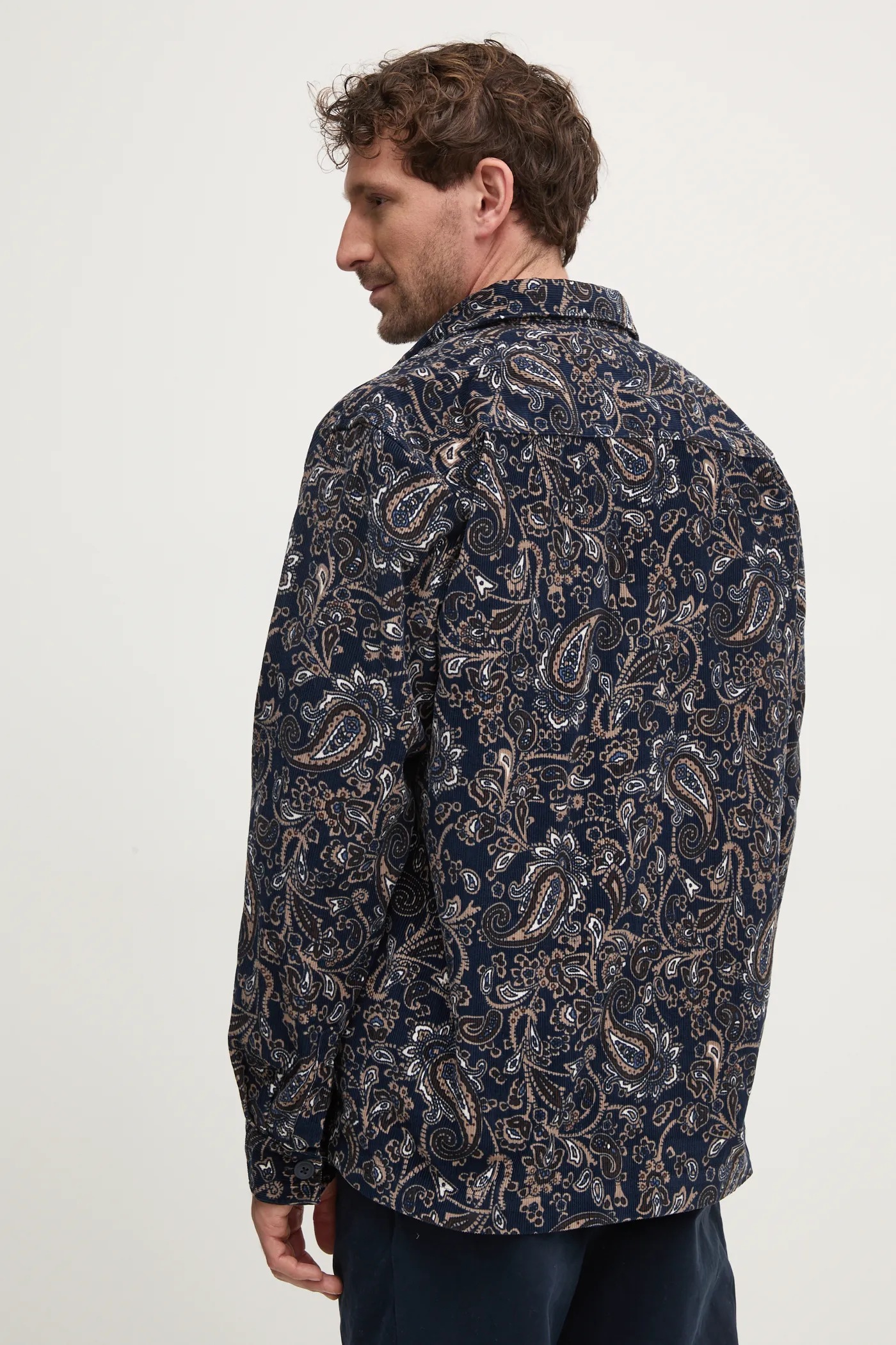 Camicia Chambray Uomo Oxbow M2citel, Maniche Lunghe, Blu Scuro, Taglia S, 100% Cotone - 3
