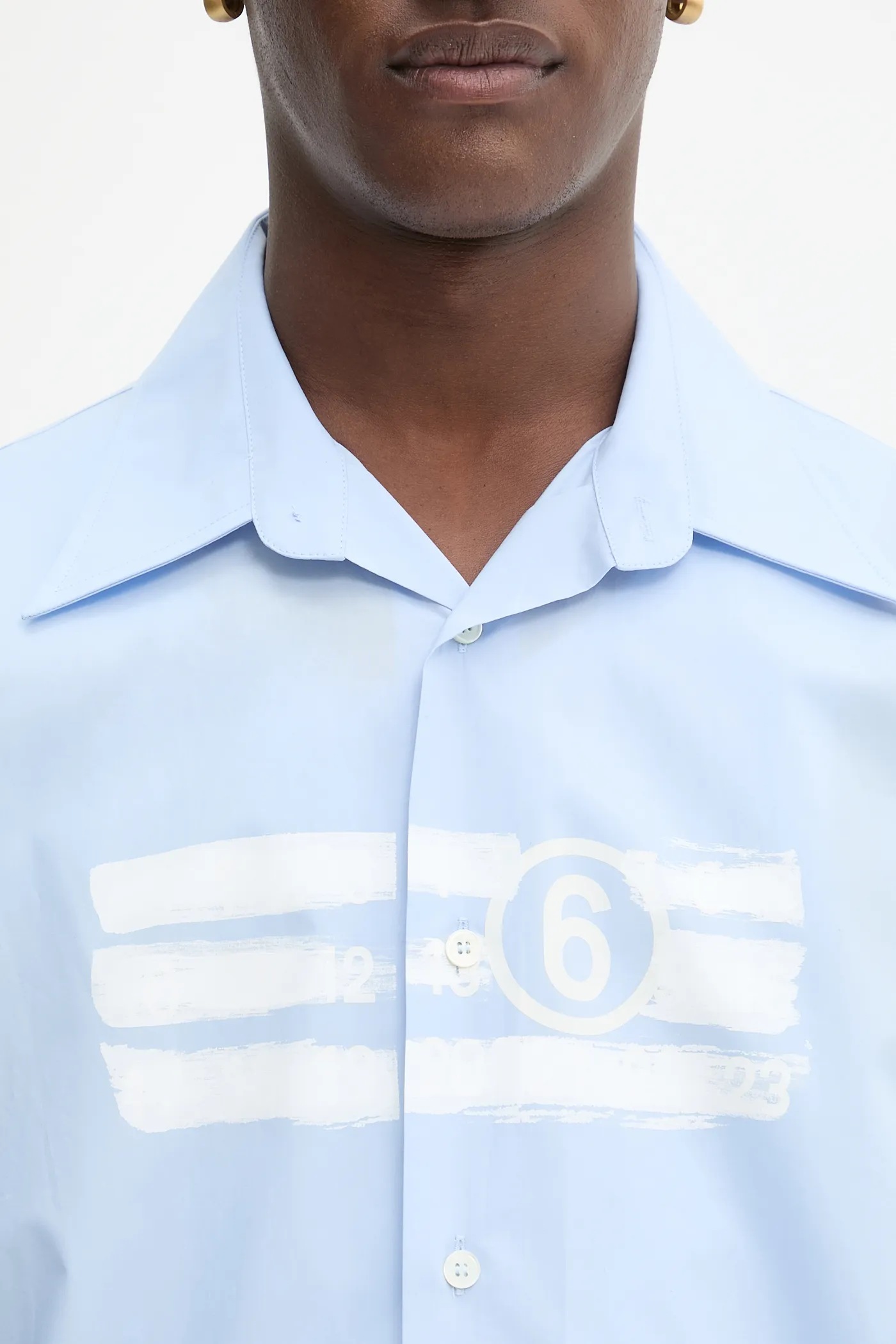 【送料&関税込】MM6 Maison Margiela Light Blue Cotton T-shir 送料&関税込】MM6 Maison Margiela Light Blue Cotton T-shir