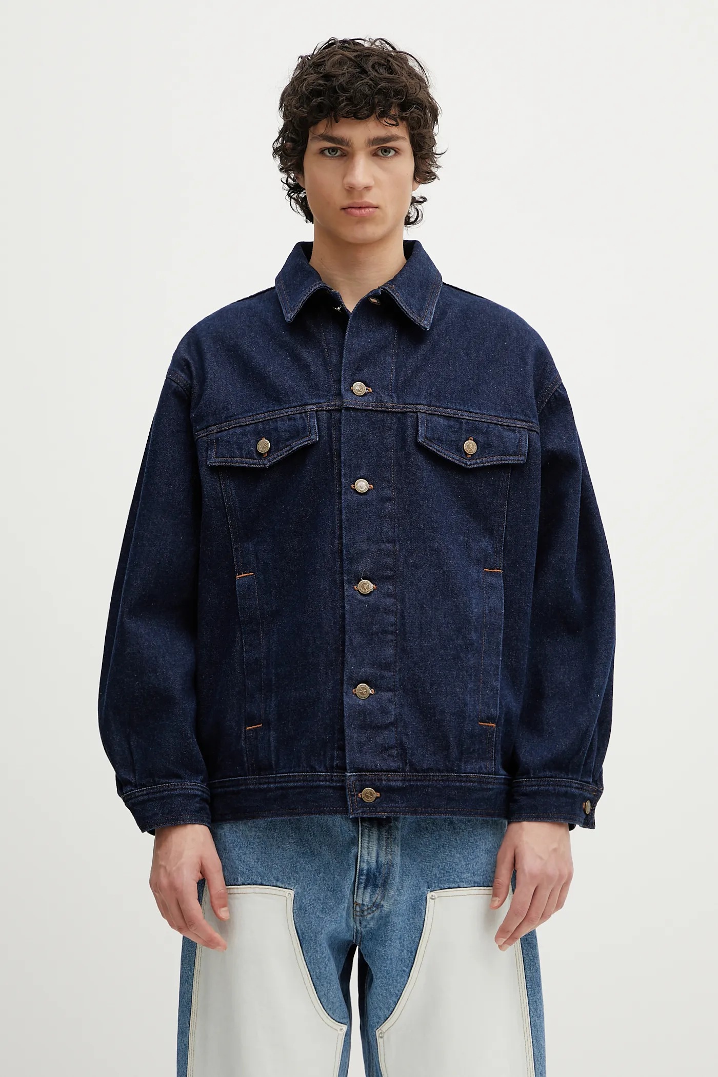 ジャケット・アウター A.P.C. collarless denim jaket M A.P.C. Denim Jean Jacket Black Men's Size Small | eBay