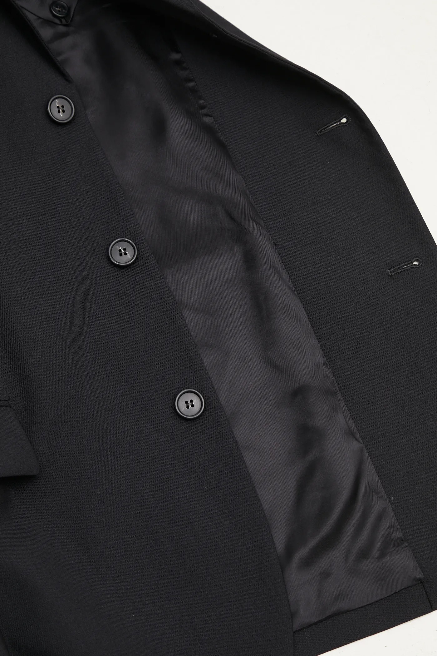 ジャケット・アウター MM6 Black Wool & Satin Trim Blazer Black Tailoring Wool Suit Blazer by MM6 Maison Margiela on Sale