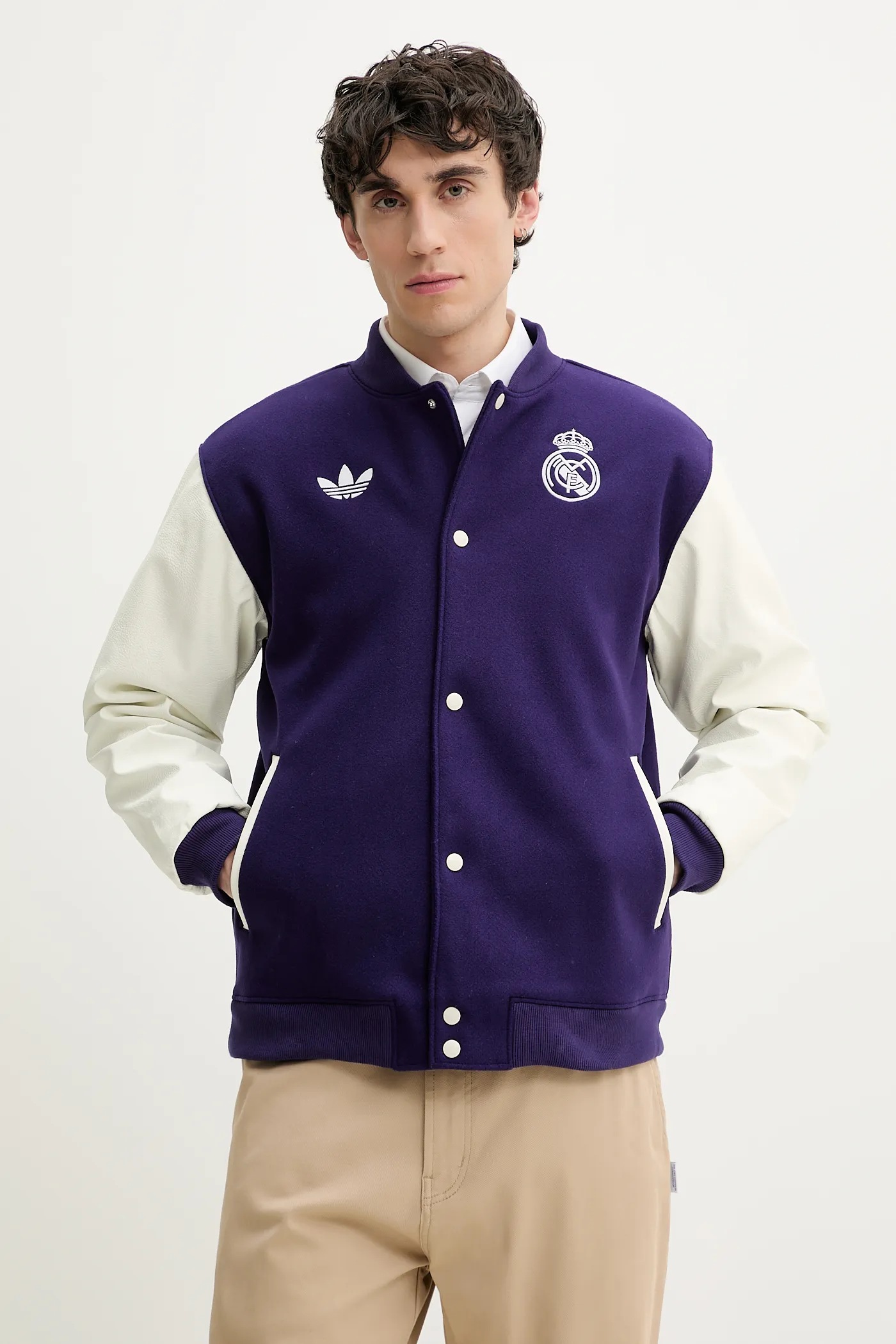 adidas Originals jacheta bomber din amestec de lana Real CNY JKT