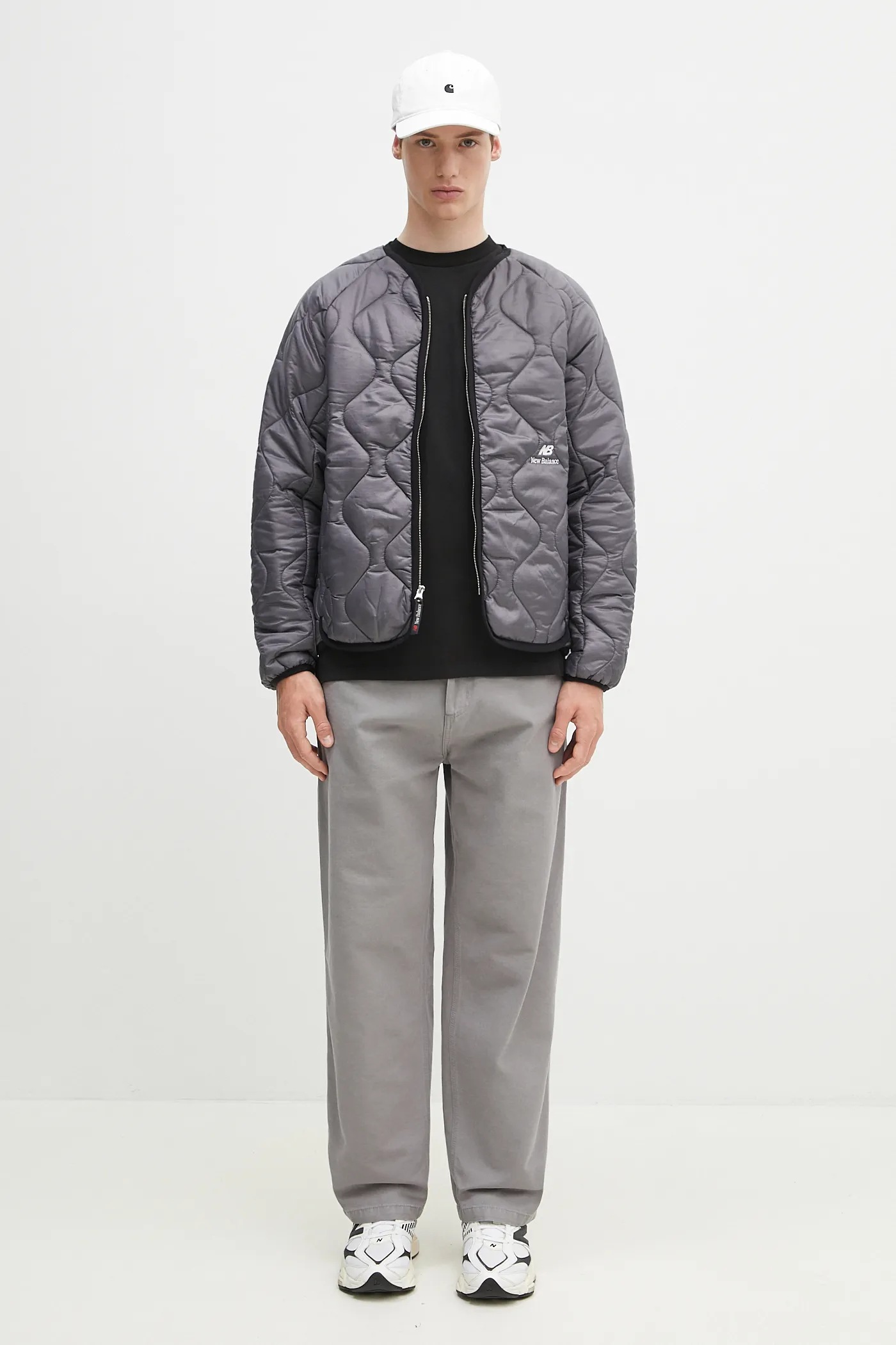 New Balance jacket Made In Usa Quilted Jacket Mgt gray color