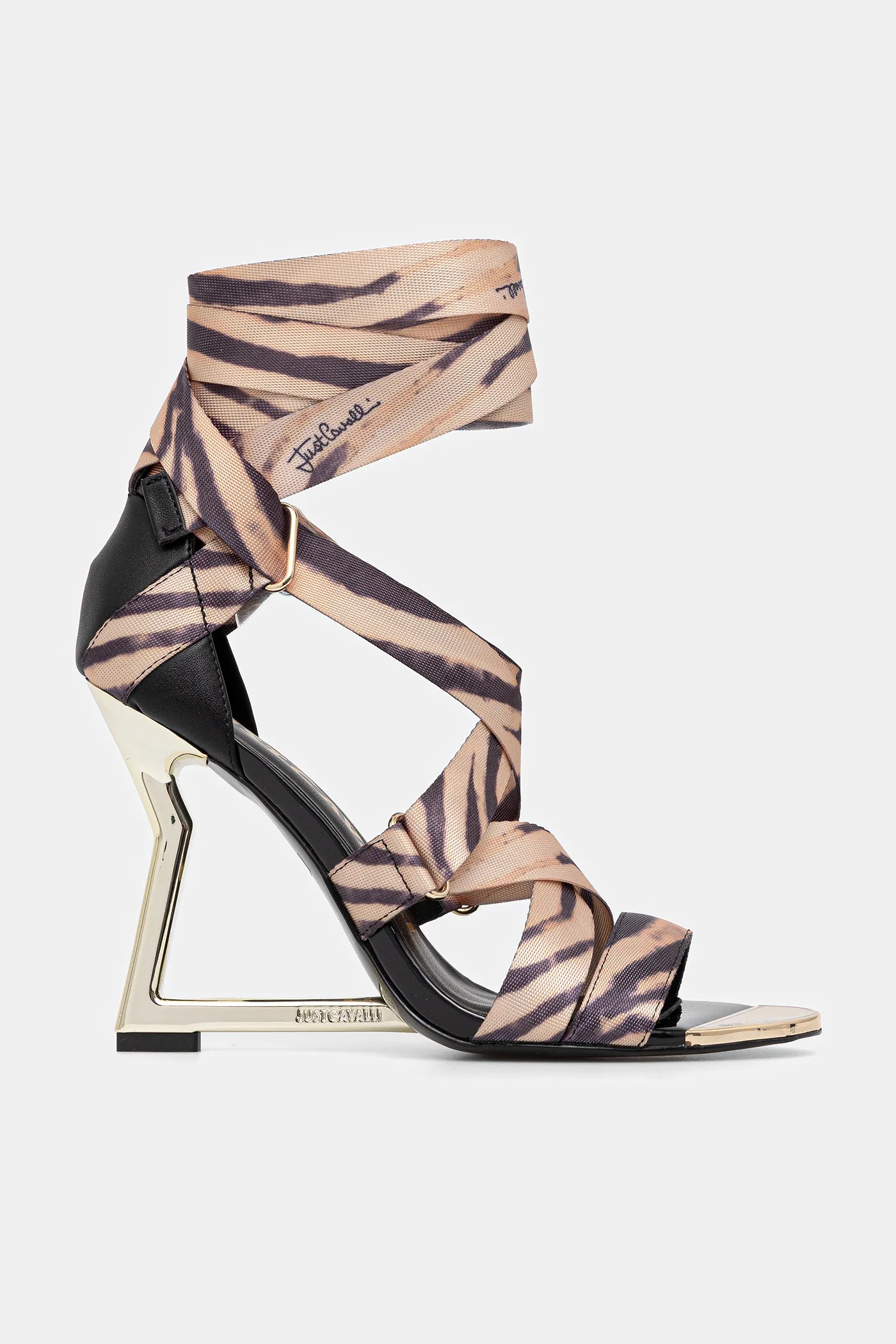 Just Cavalli szpilki kolor beżowy 78RA3S24ZSS70R41 | Answear.com