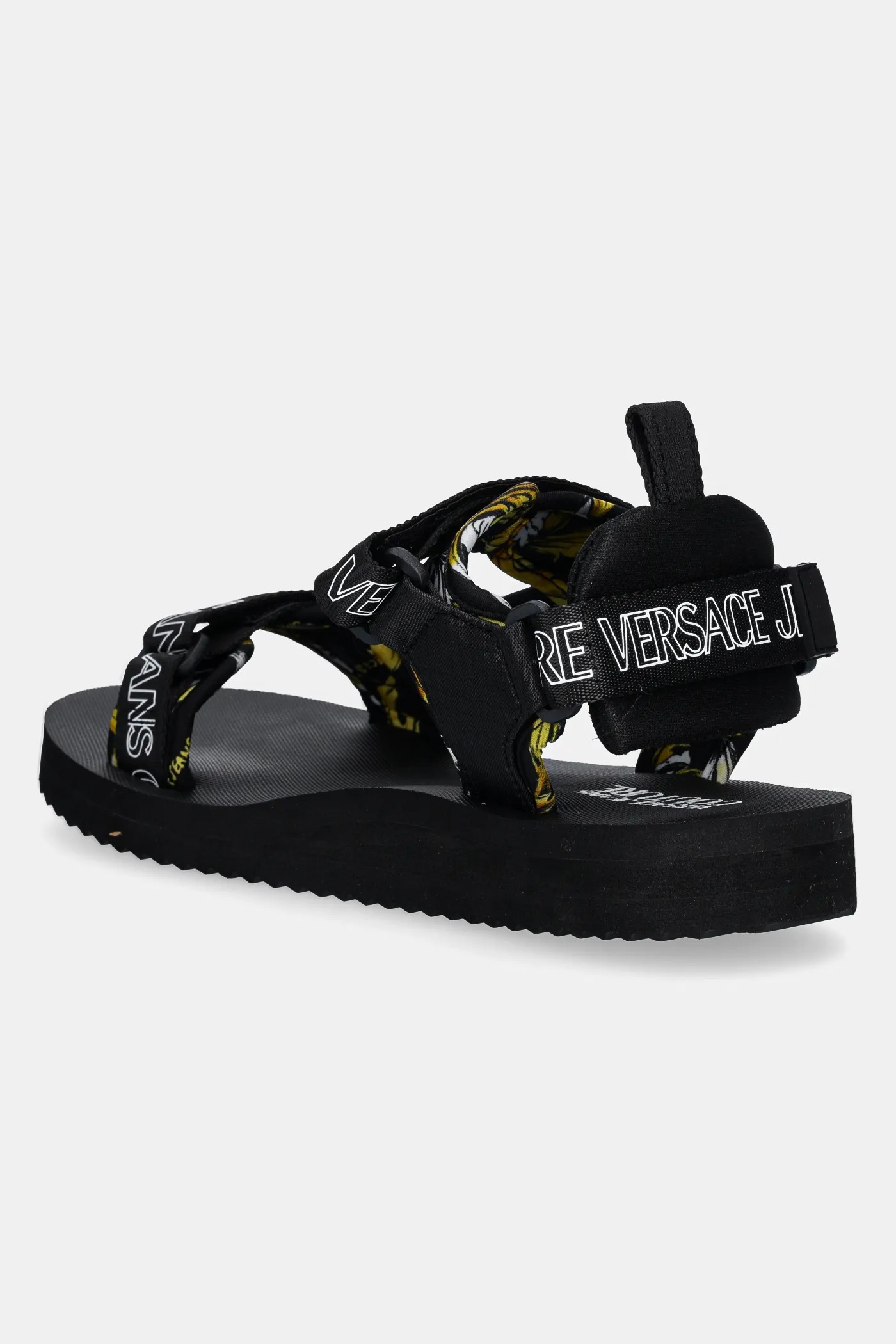 サンダル VERSACE JEANS COUTURE Men Sandals Black 78YA3SQ4ZS365 G89 Versace Jeans Couture klapki męskie kolor czarny 78YA3SQ4