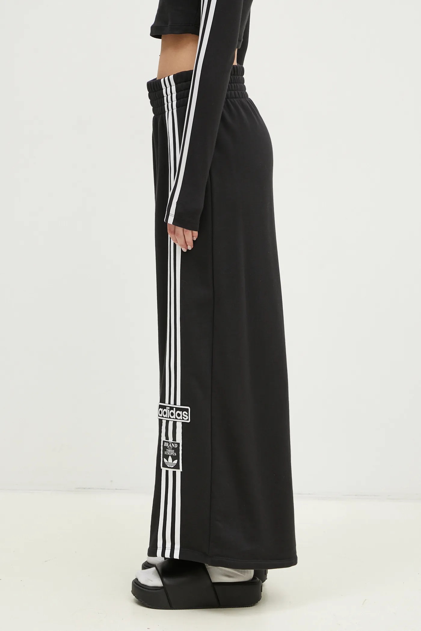 adidas Originals cotton skirt MAXI SKIRT black color JC8538