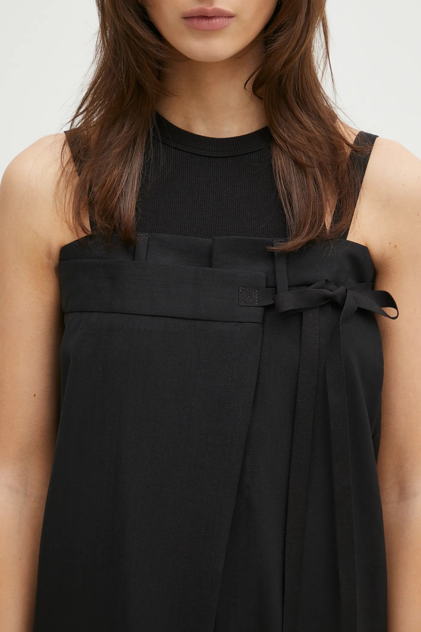 MM6 Maison Margiela wool jumpsuit black color S52FP0089 at PRM US