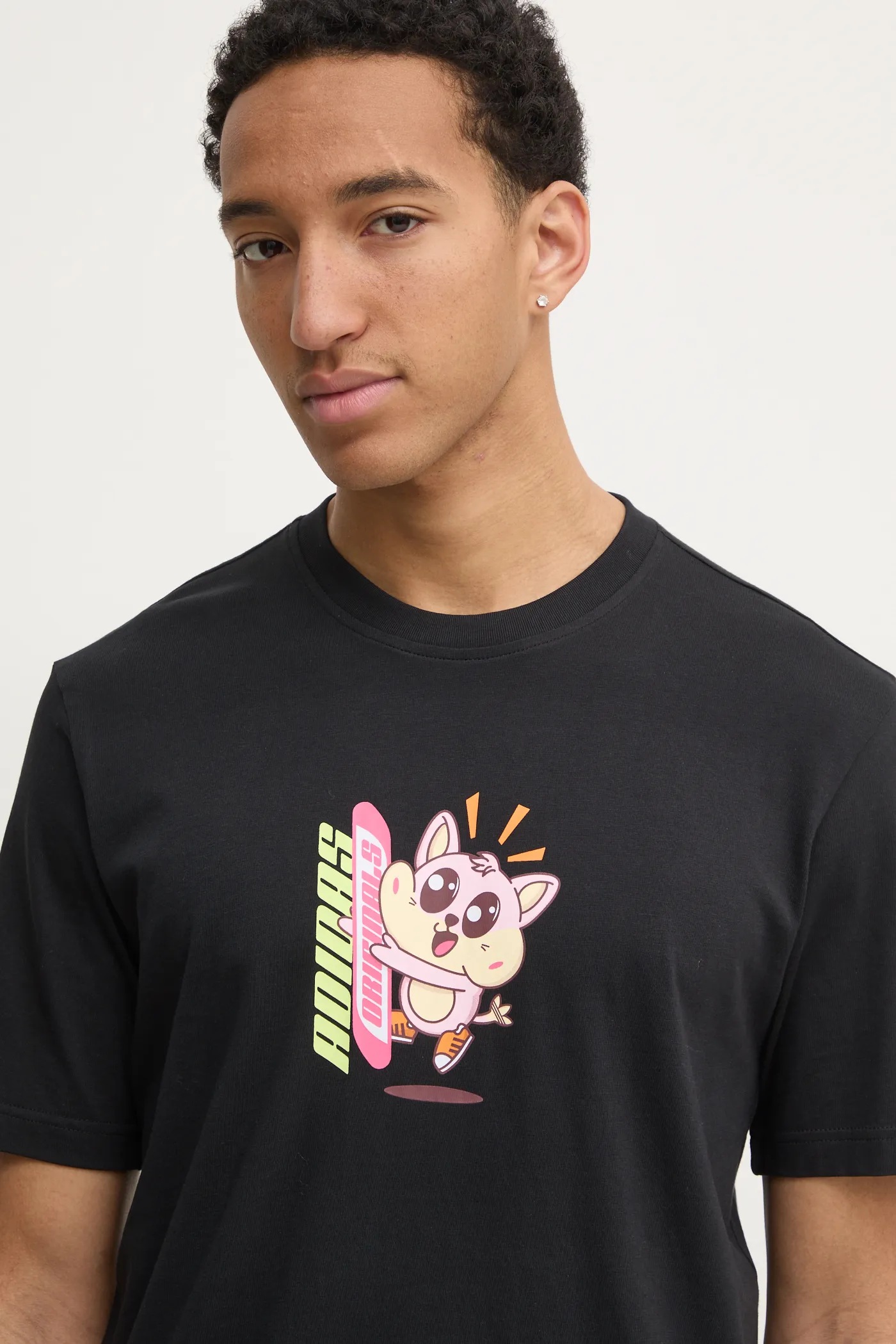 adidas Originals t-shirt Q12 TS KAWAII męski kolor czarny z