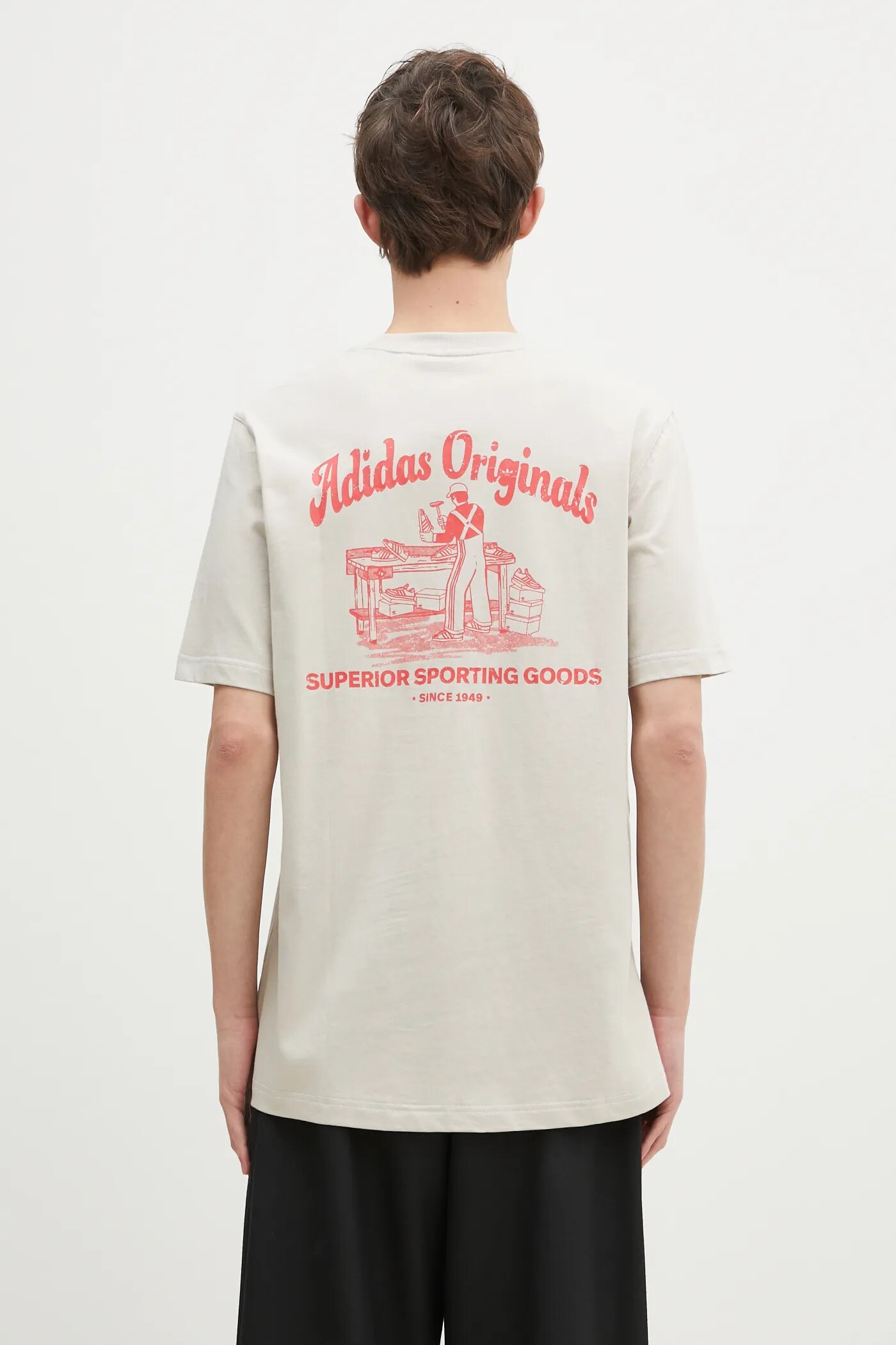 Adidas Originals Champions White Graphic T-Shirt – Puffer Reds