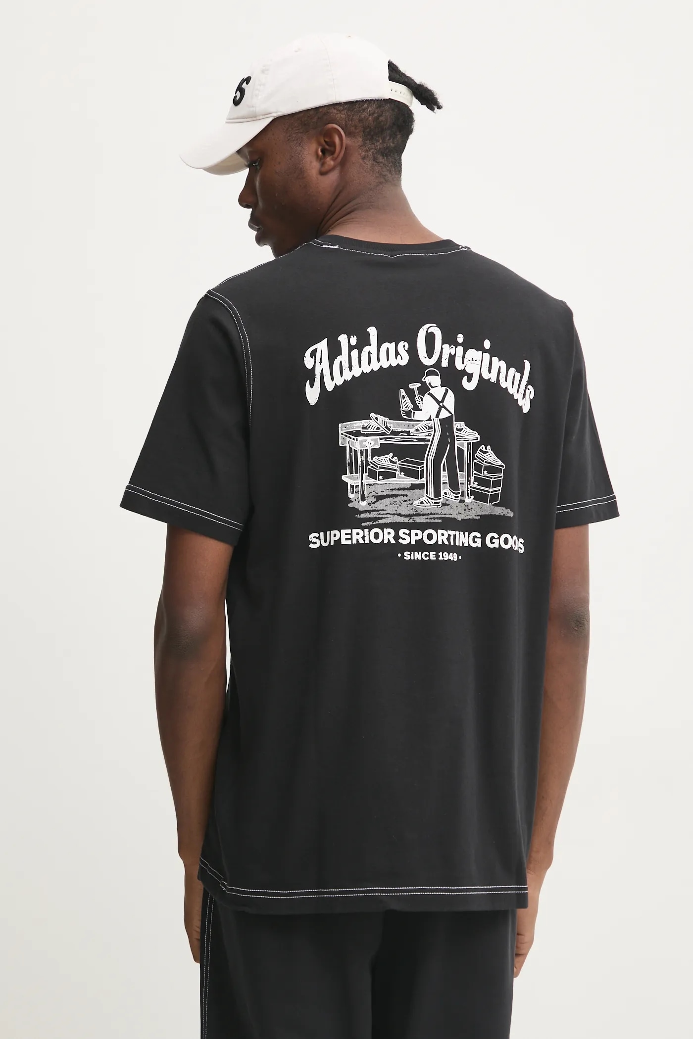 adidas Originals cotton t shirt Wabash men s black color with a print JP4477 at PRM US